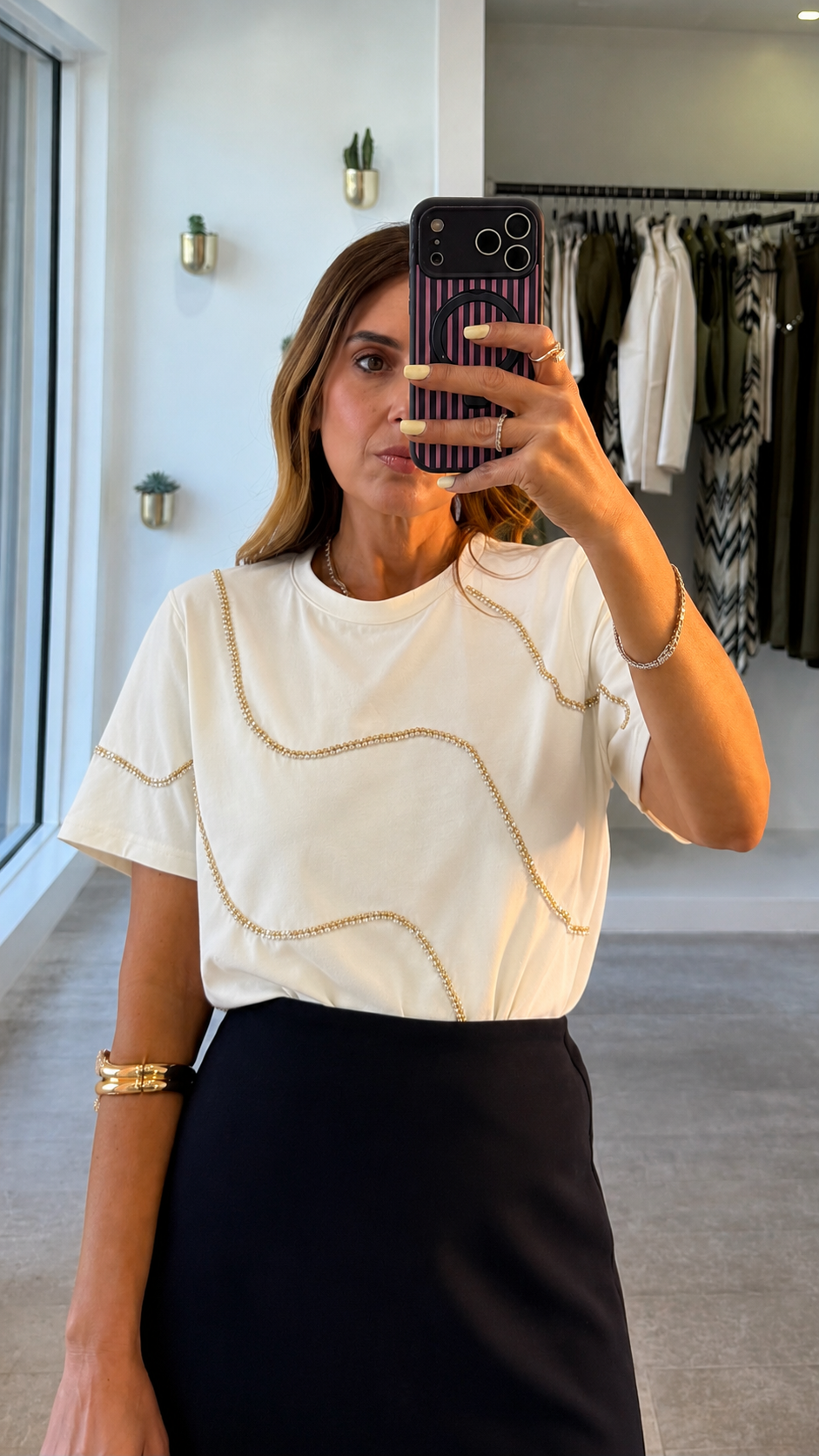 WHITE KRYSTAL TEE
