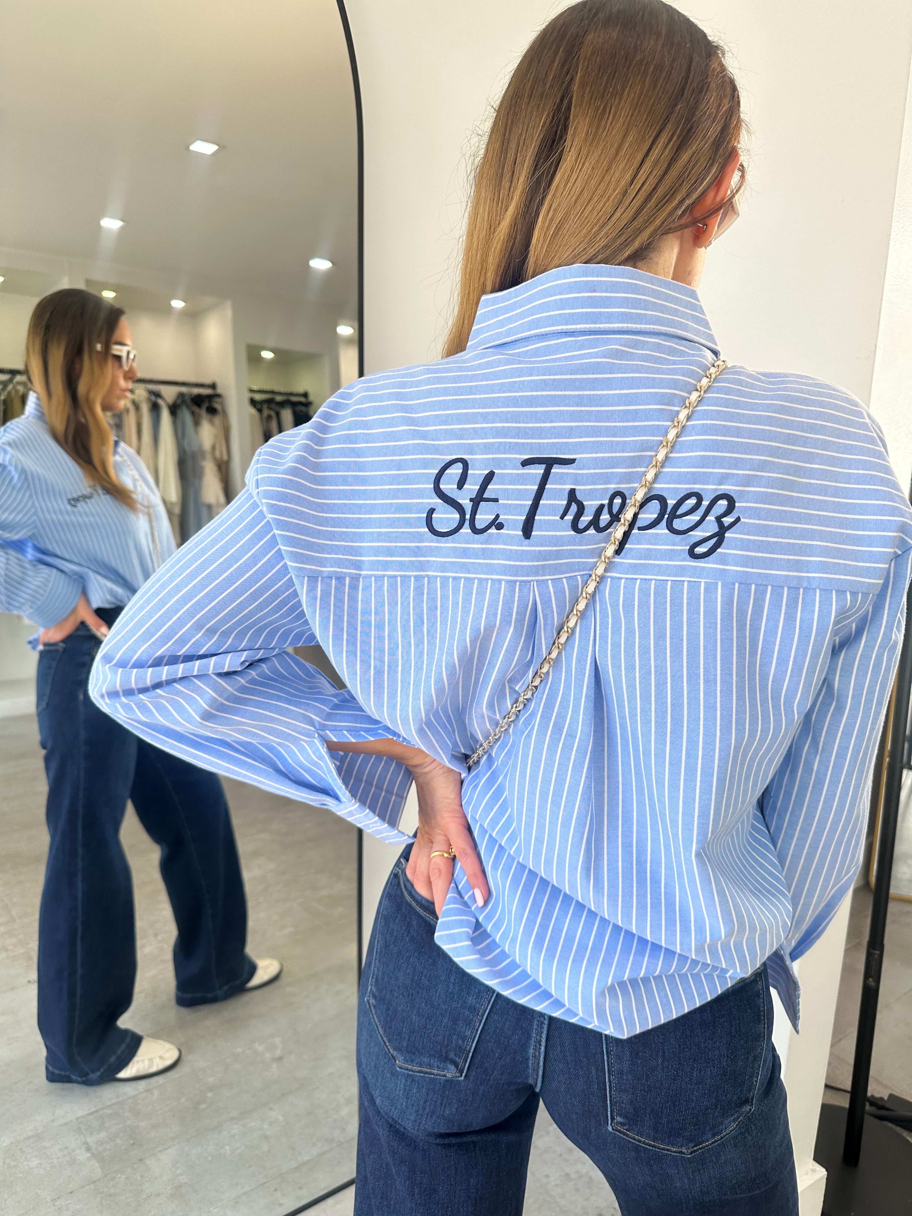 ST TROPEZ BLUE BLOUSE