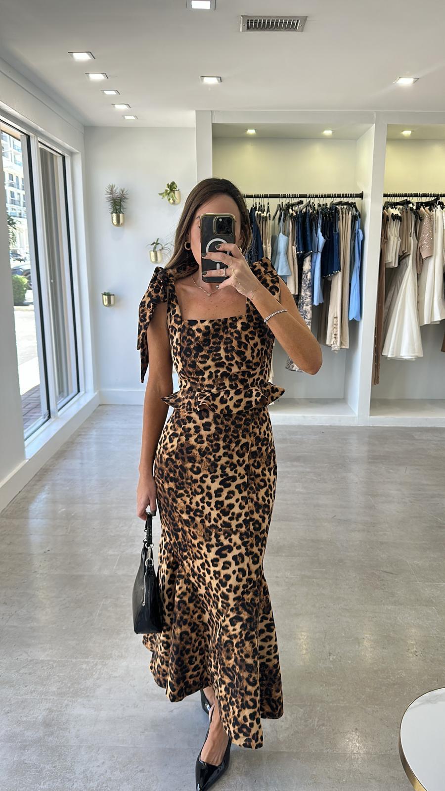 LEOPARD MAXI SKIRT
