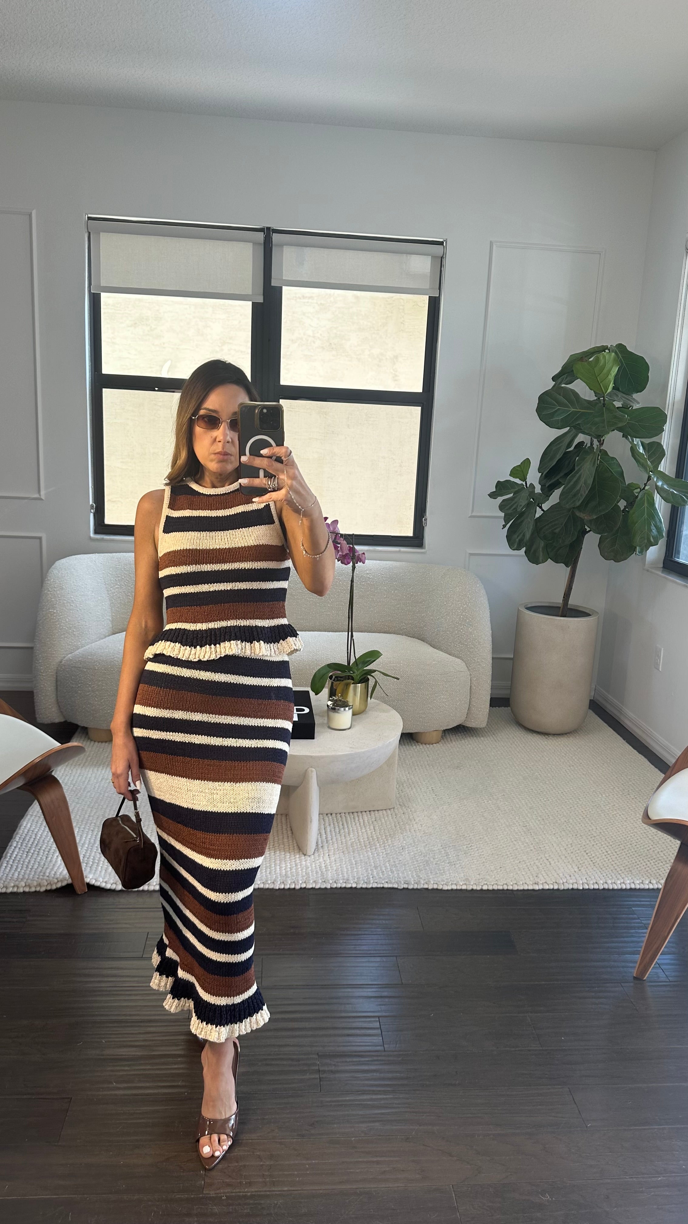 NEUTRAL CROCHET SKIRT SET