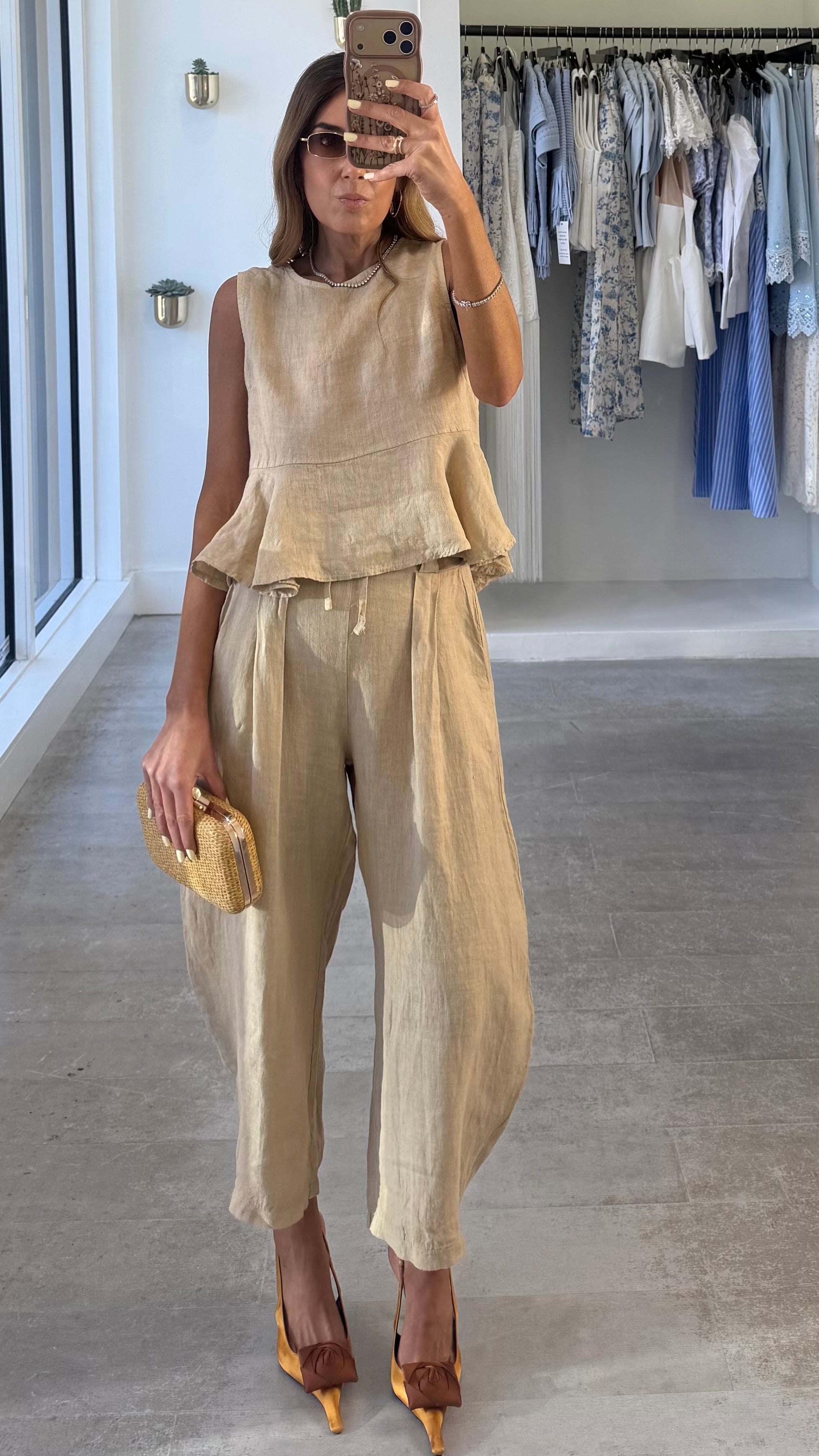 FLAX BEIGE LINEN SET