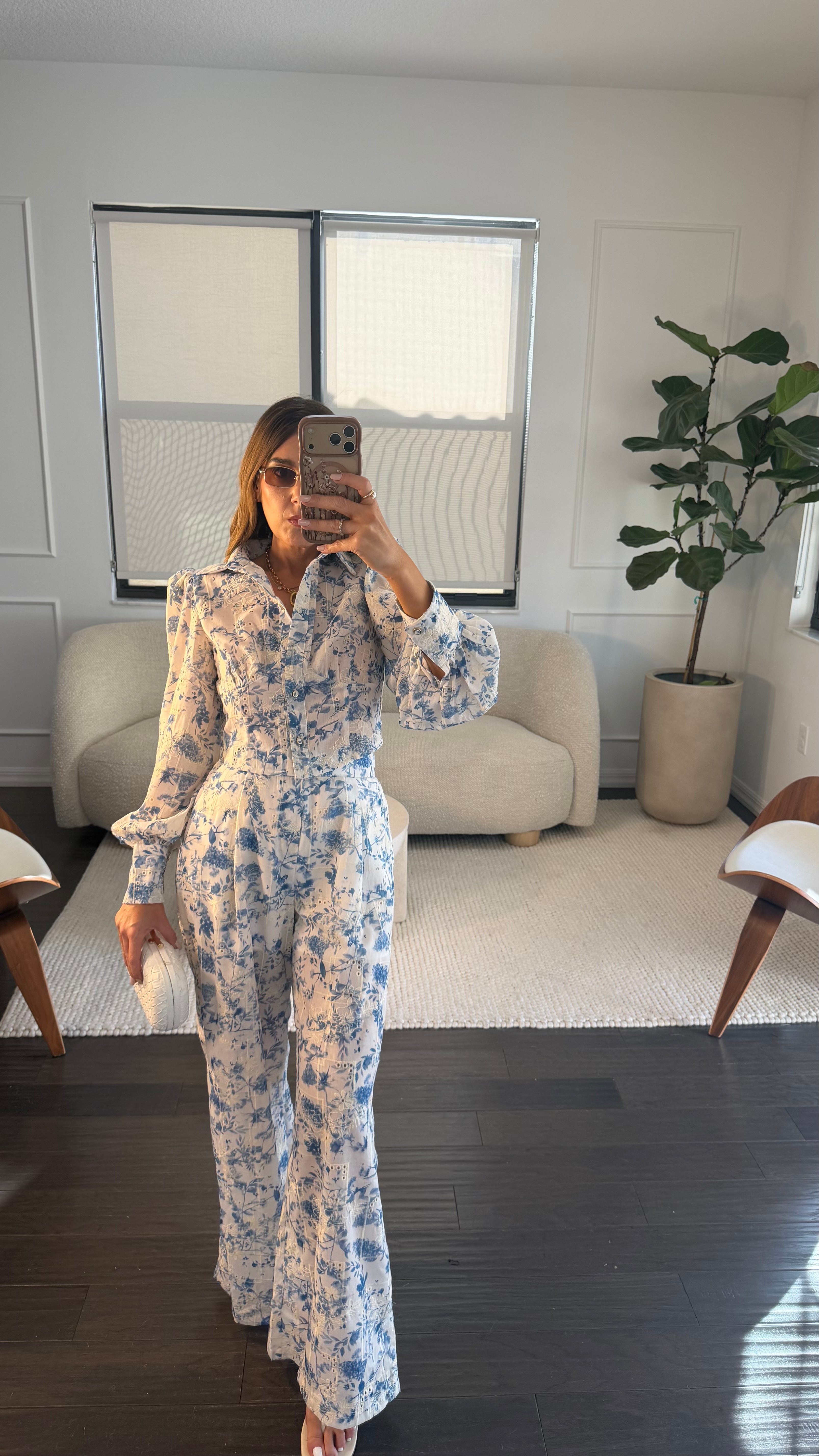 TOILE FLORAL PANT SET
