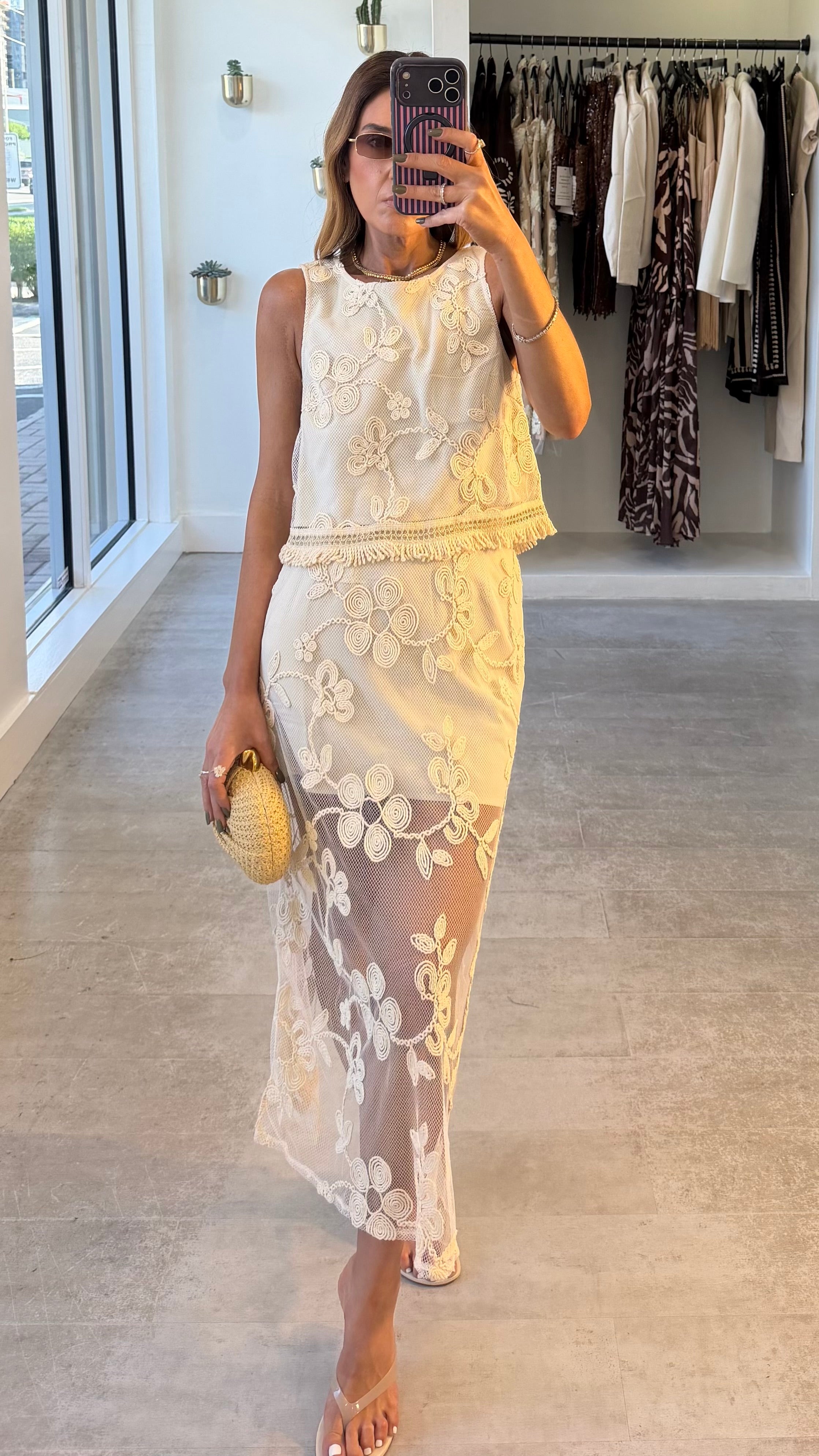 TASSEL CHIC SKIRT SET