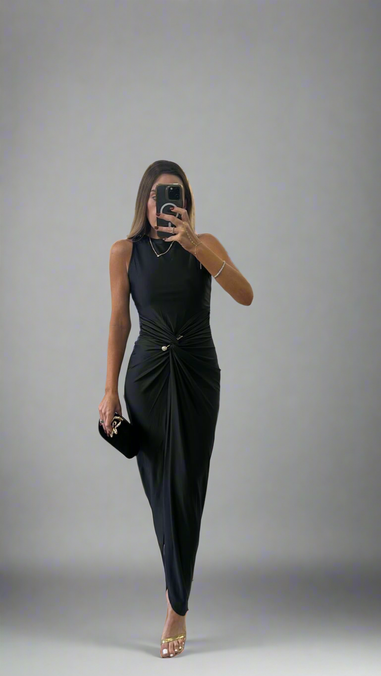 NOIR TWIST DRESS