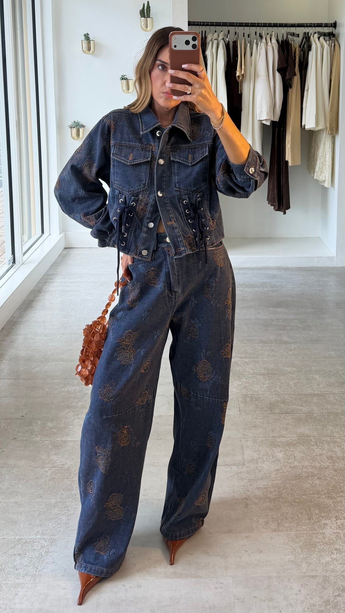 WILD ROSE DENIM SET