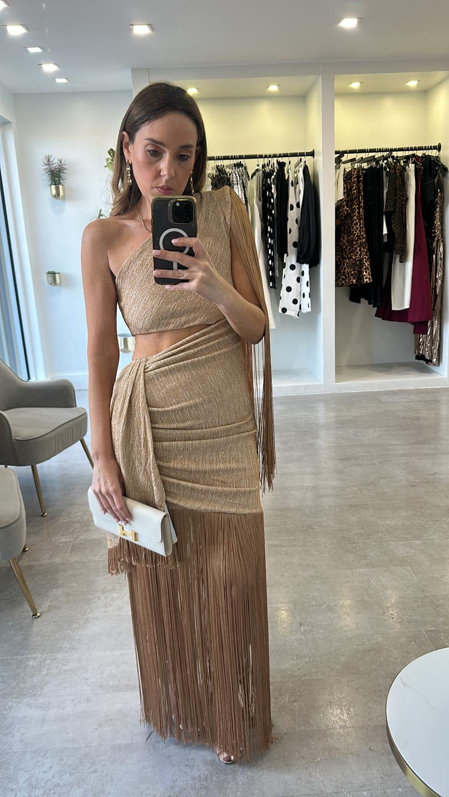 GOLDEN FRINGE DRESS