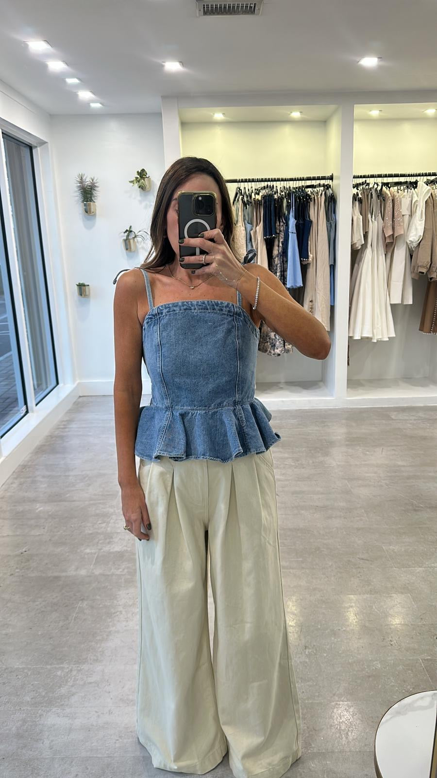 BONE DENIM TROUSER