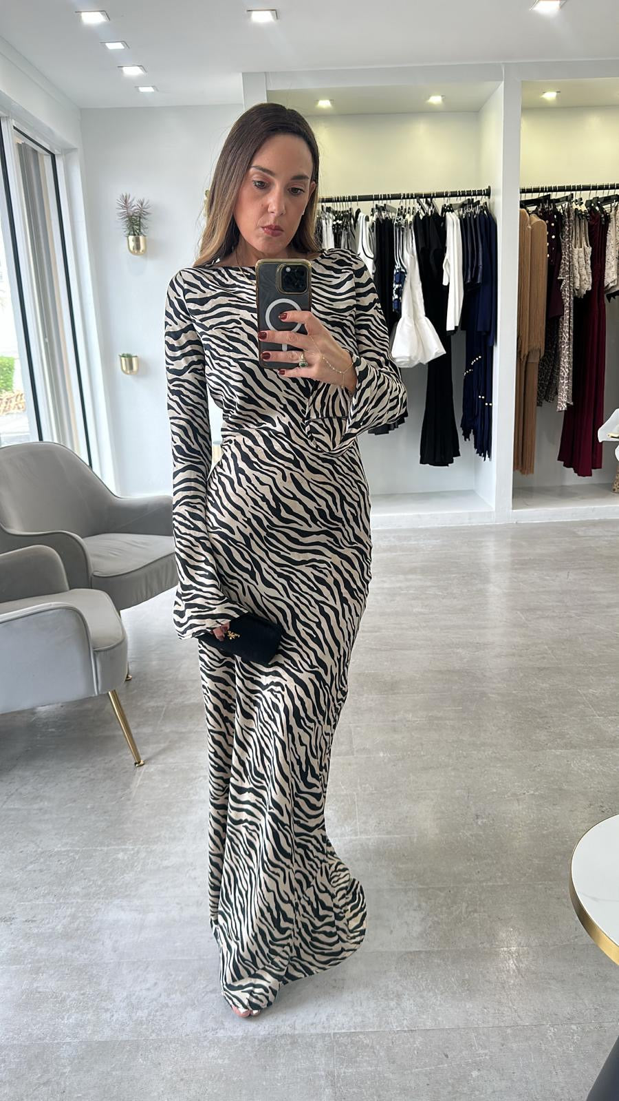 THE ZEBRA SILK MAXI