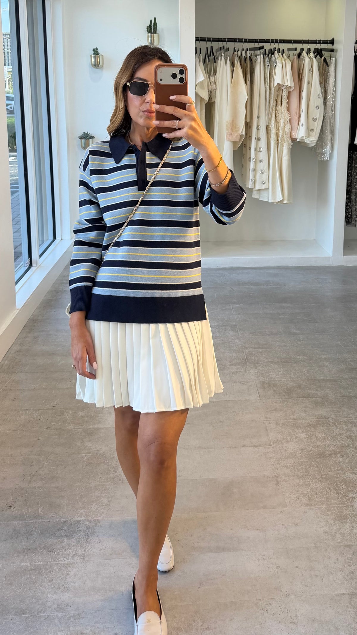 NAVY VARSITY DRESS