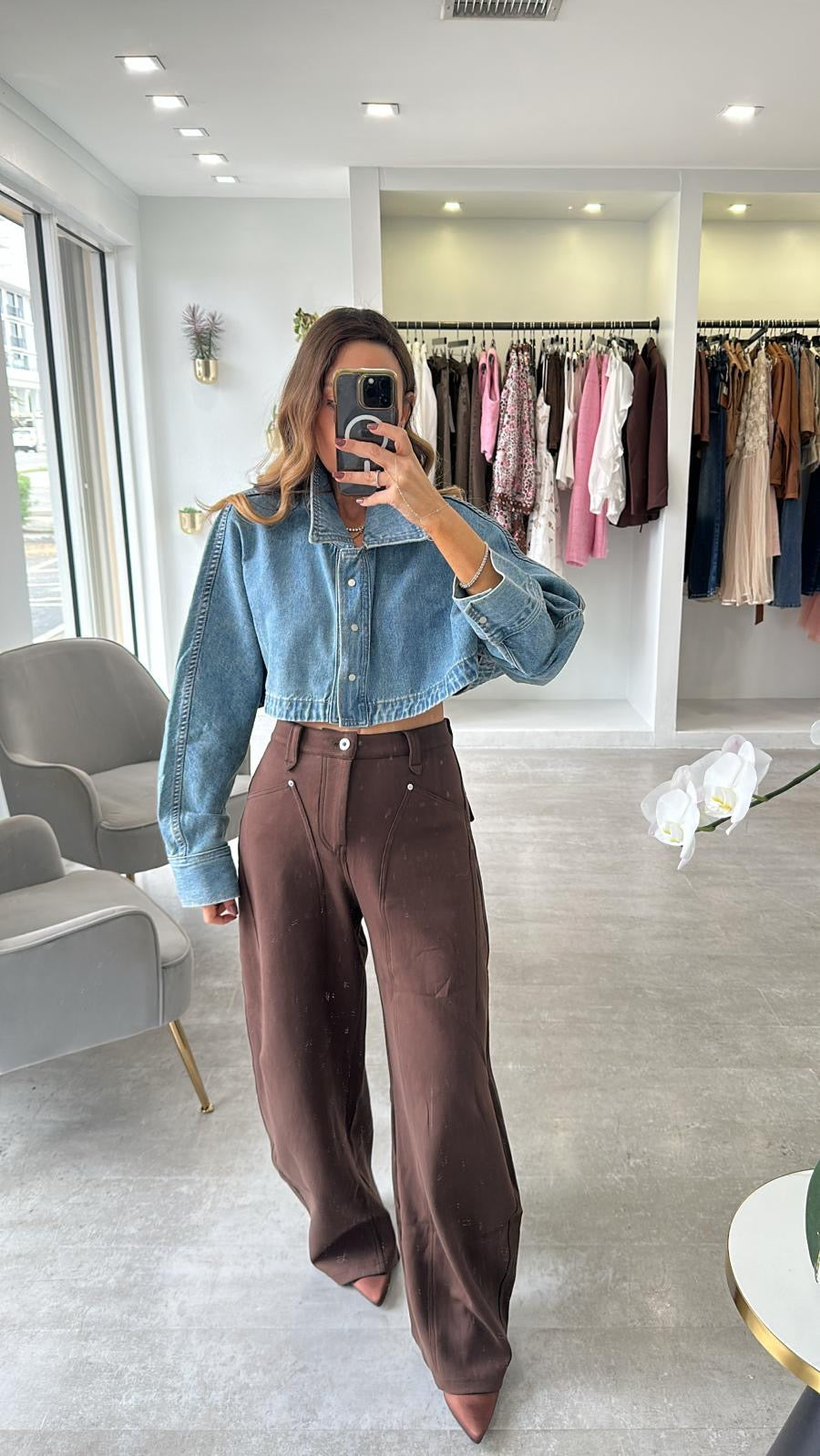 DENIM STATEMENT JACKET