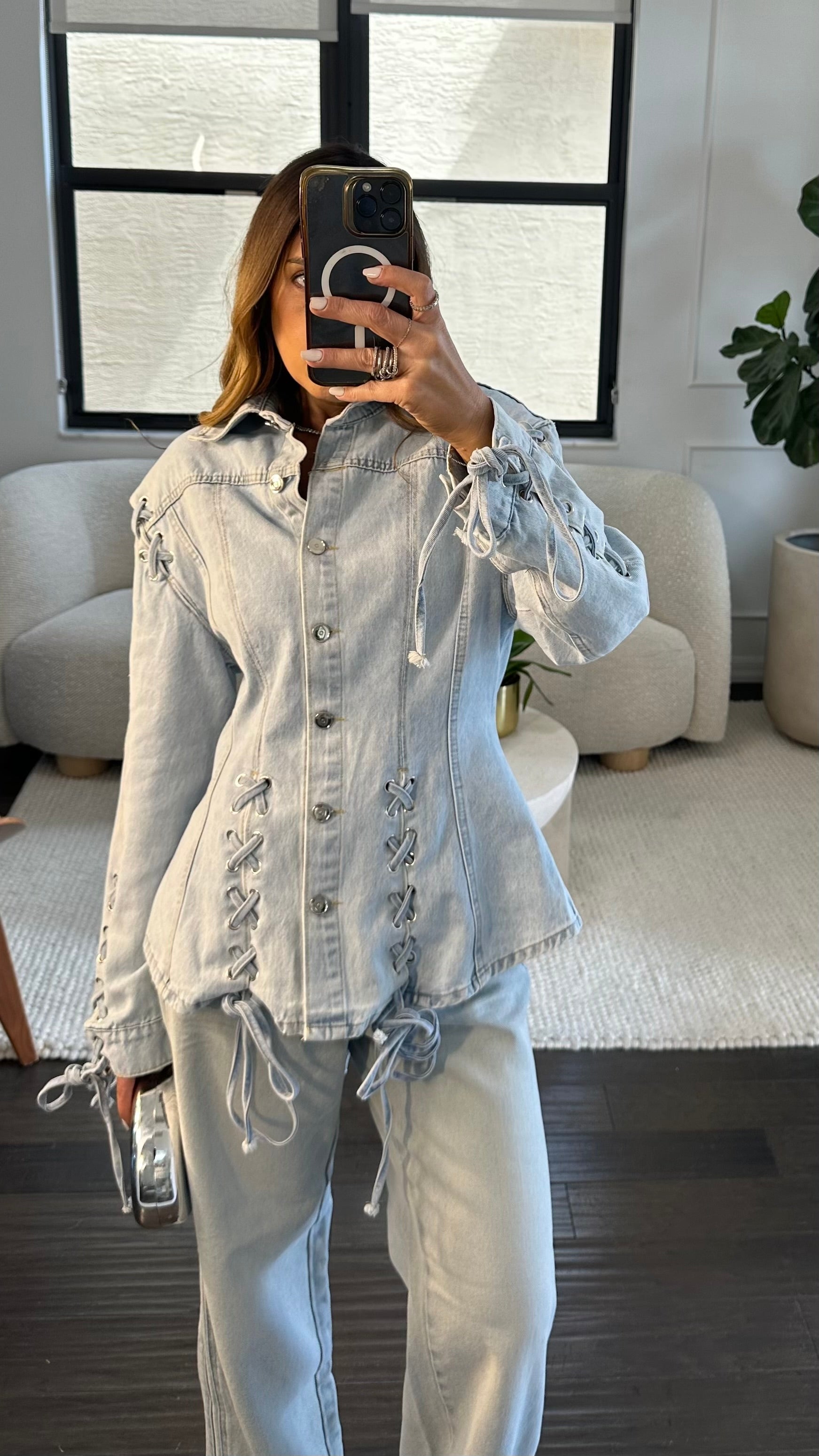 BRAIDED DENIM JACKET