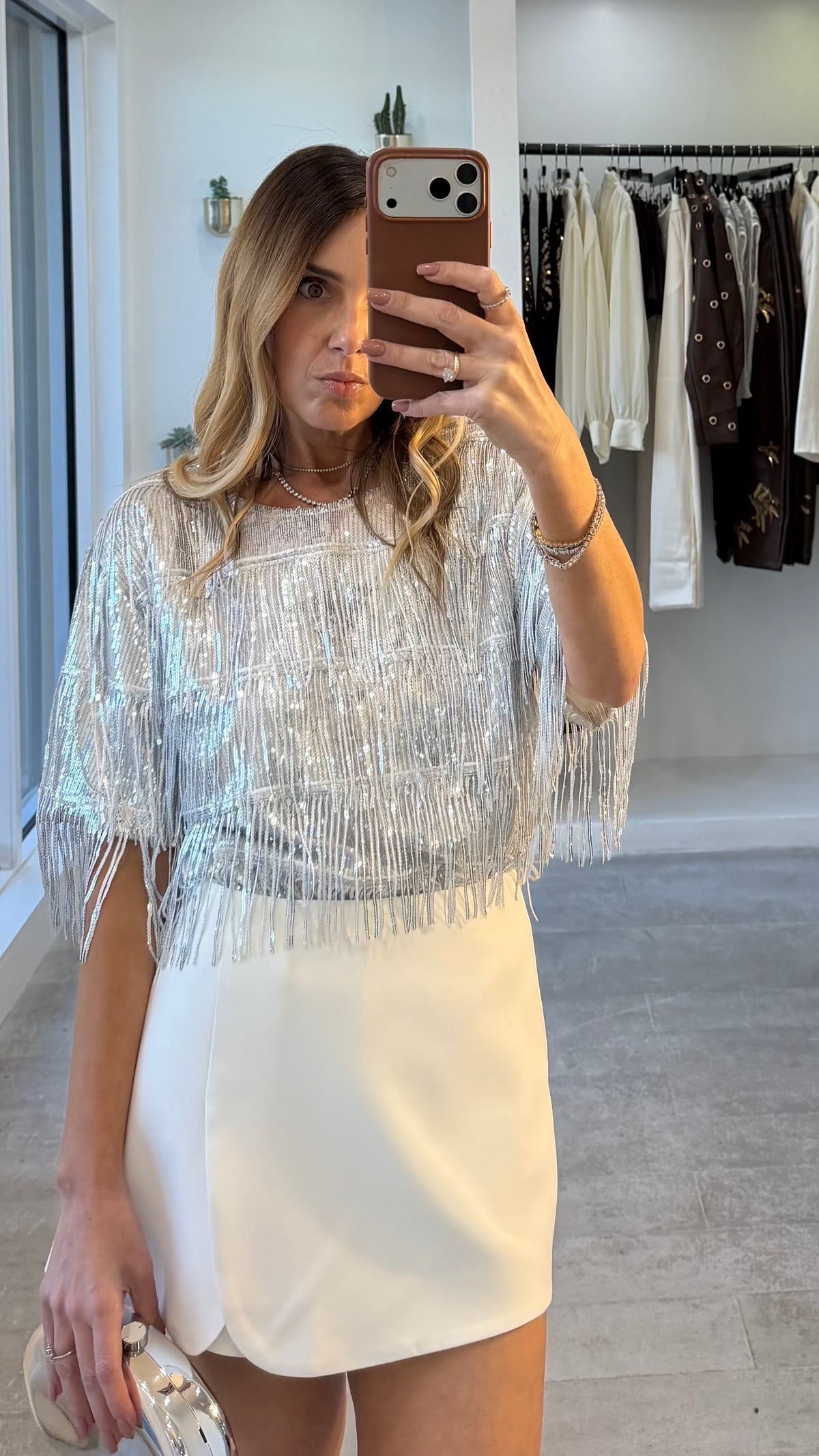SILVER AFFAIR TOP