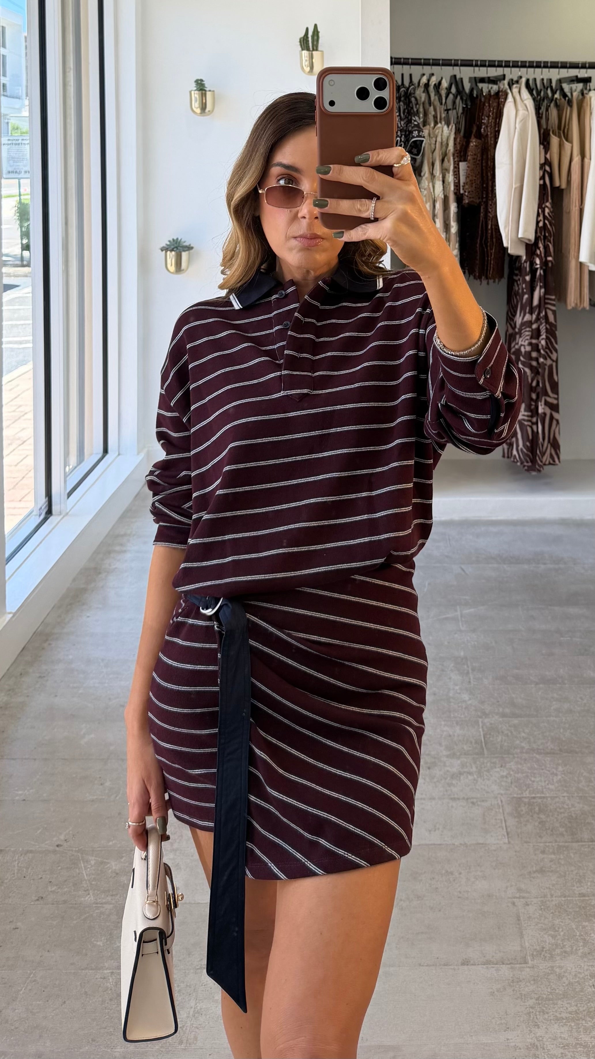 BURGY STRIPED POLO DRESS