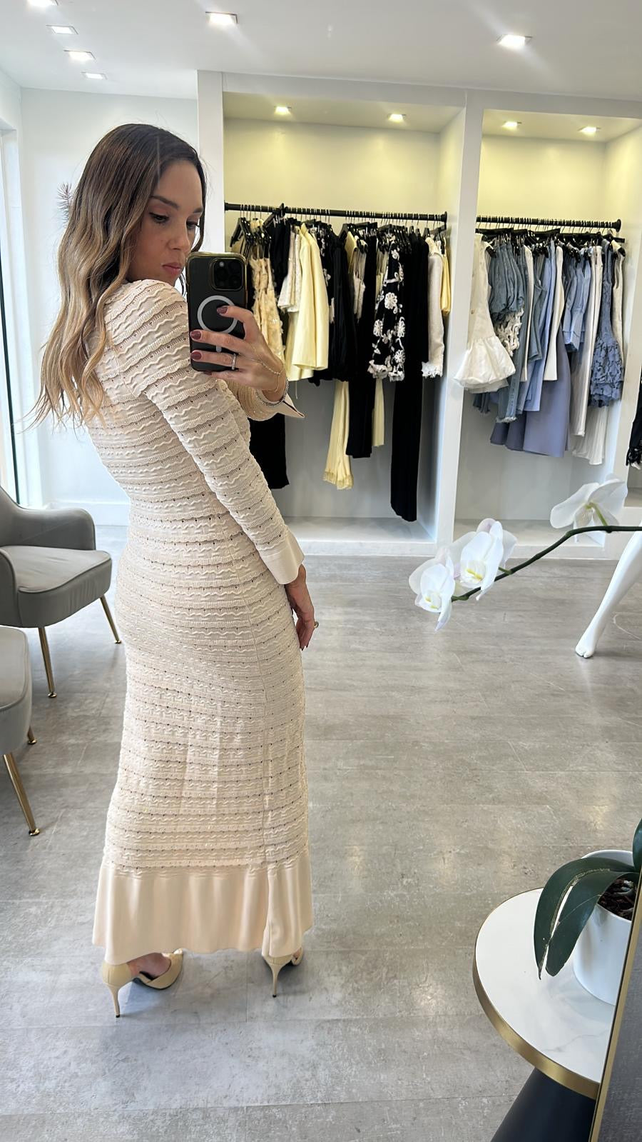 BEIGE ELEGANCE DRESS