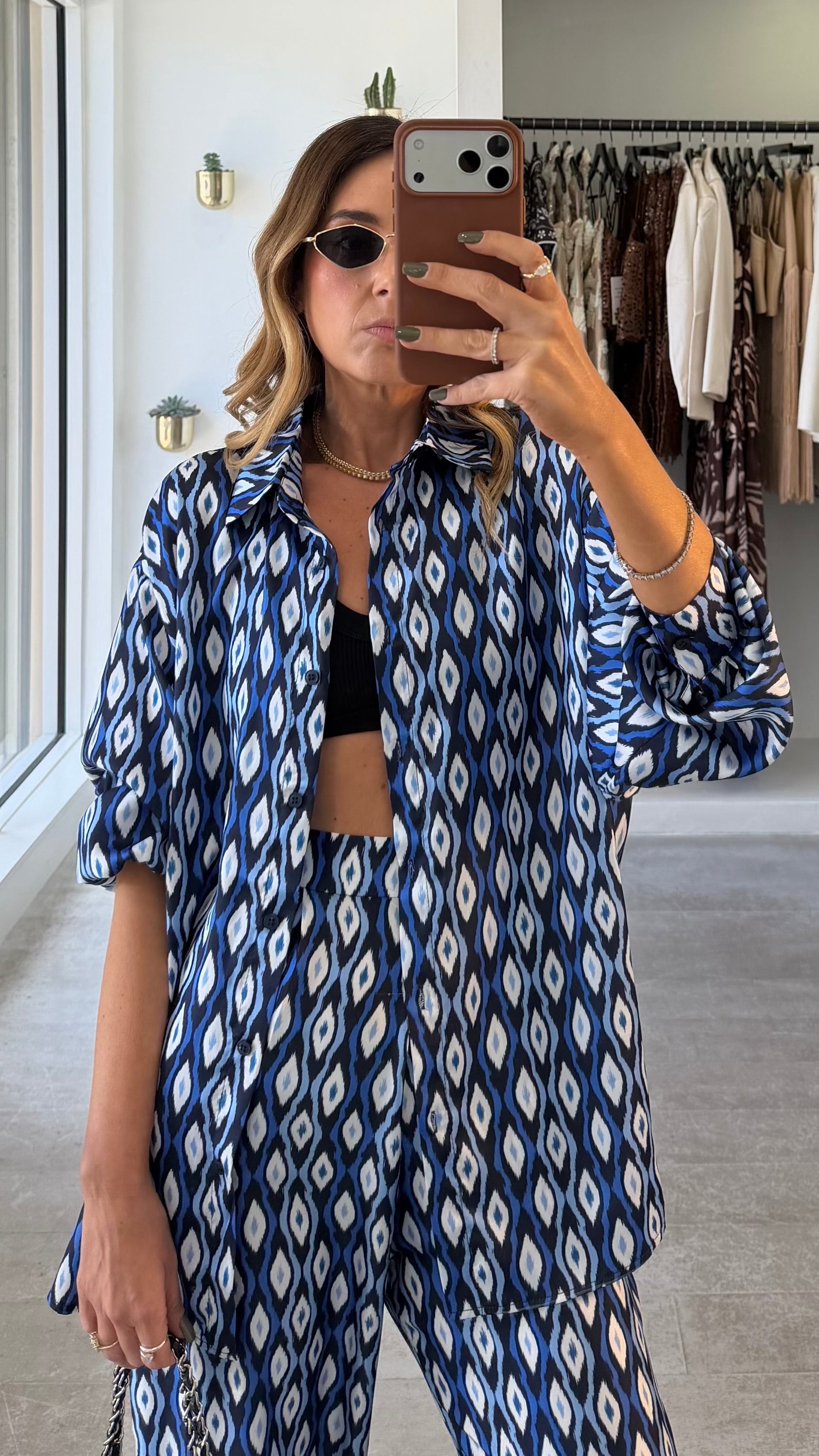 BLUE RETRO PANT SET