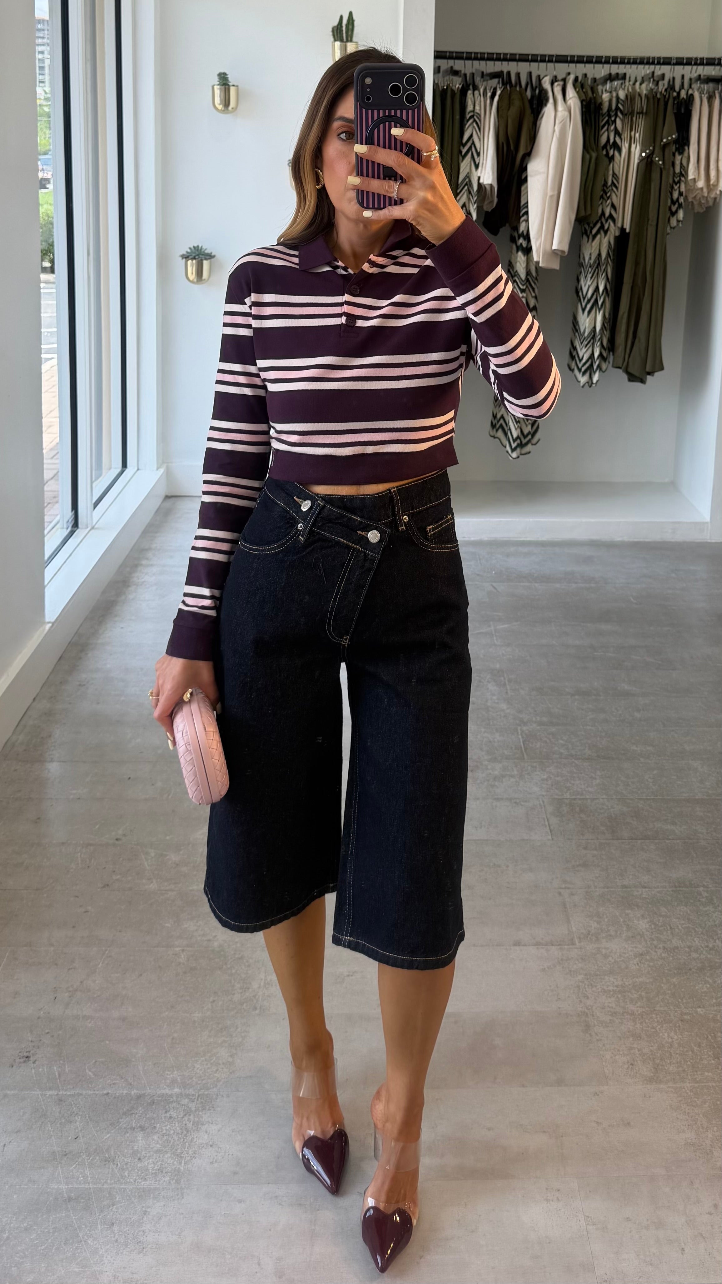 BERRY STRIPE POLO
