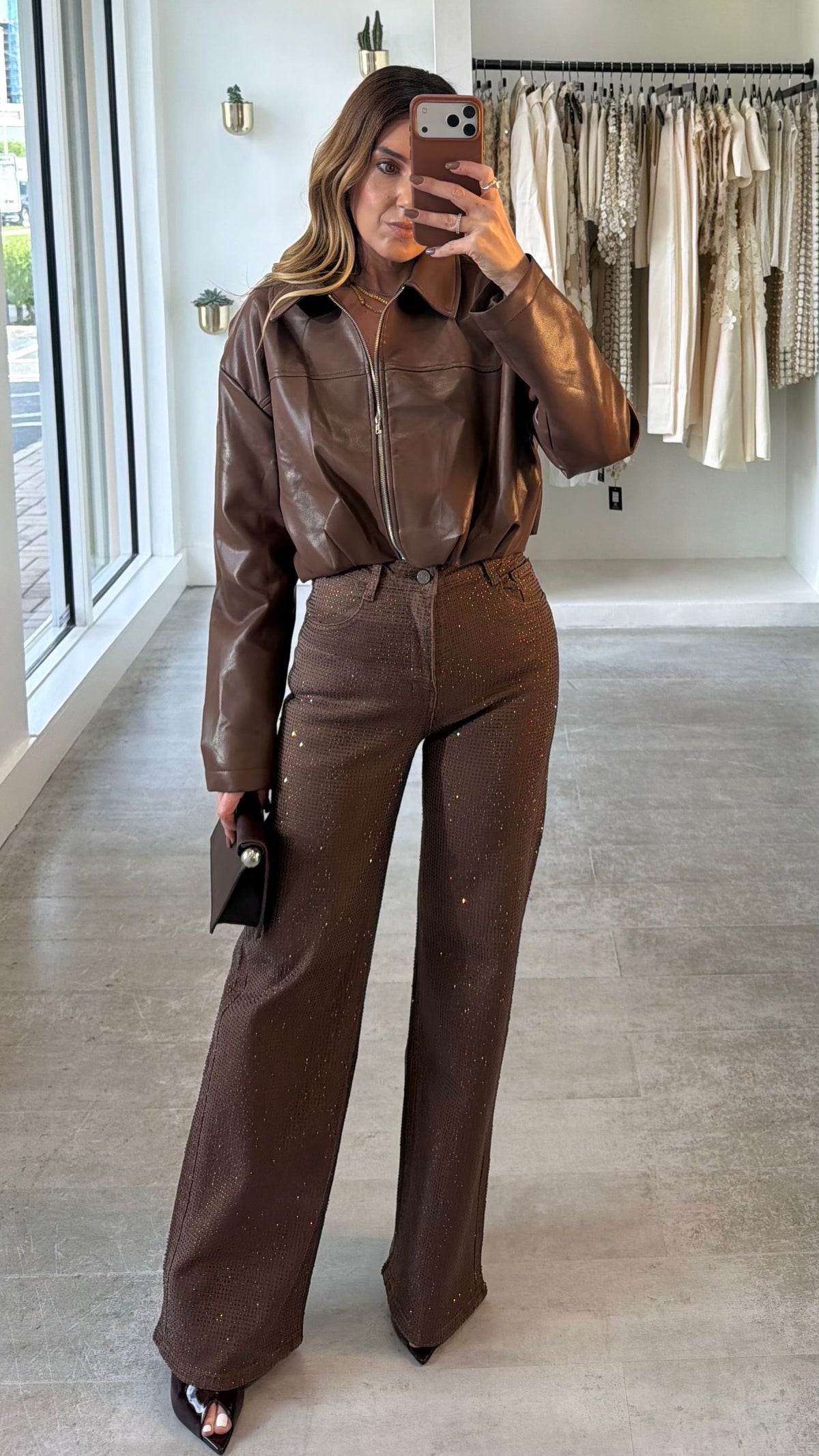 BROWN SPARK DENIM