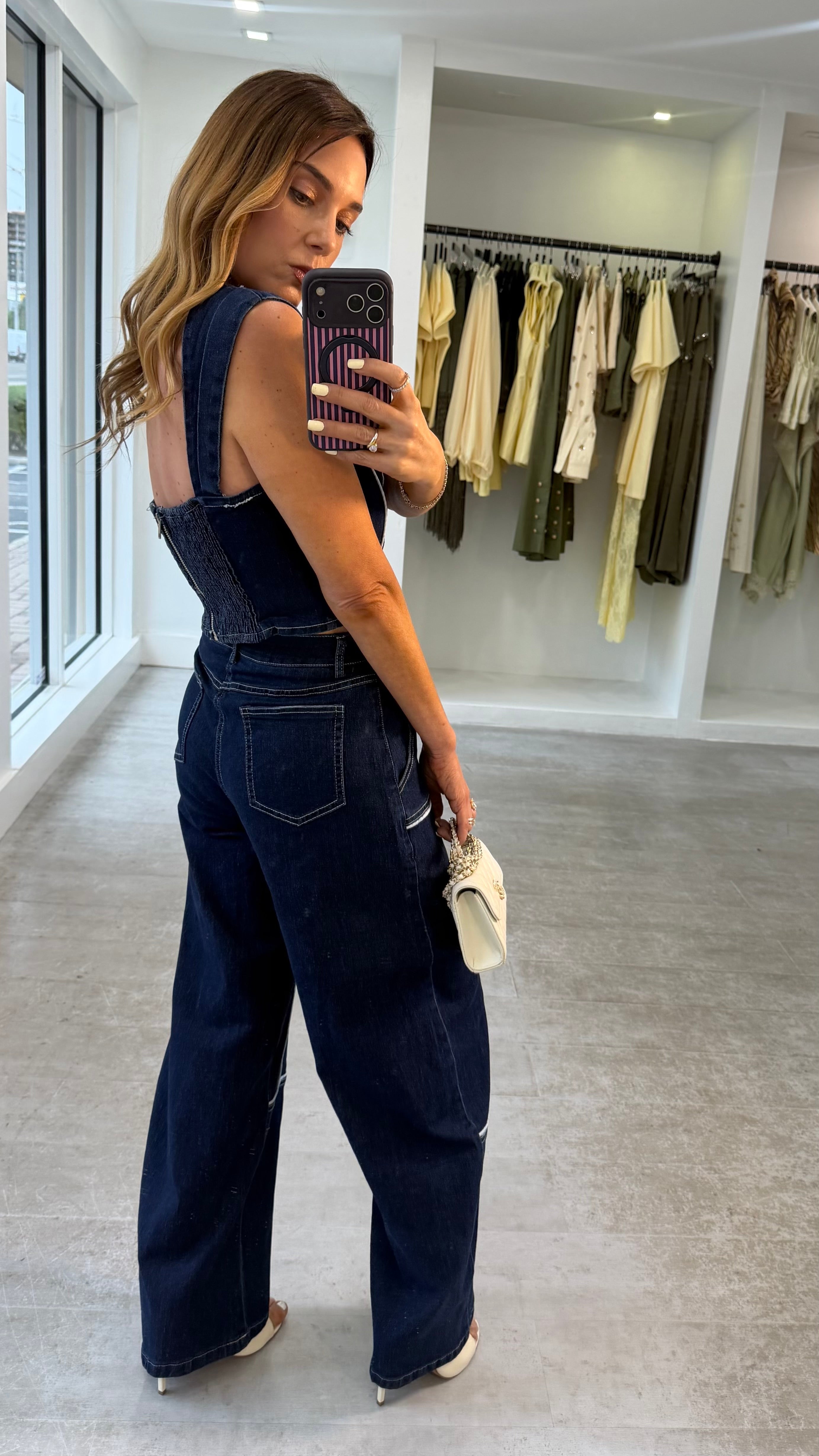 ROSETTE DENIM SET