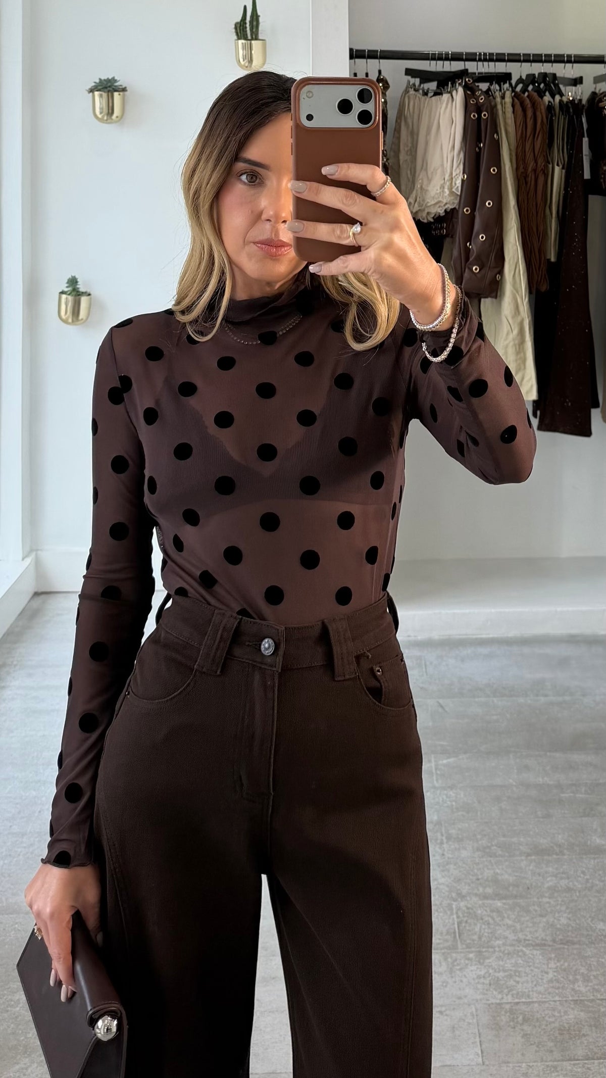 POLKA MESH TOP