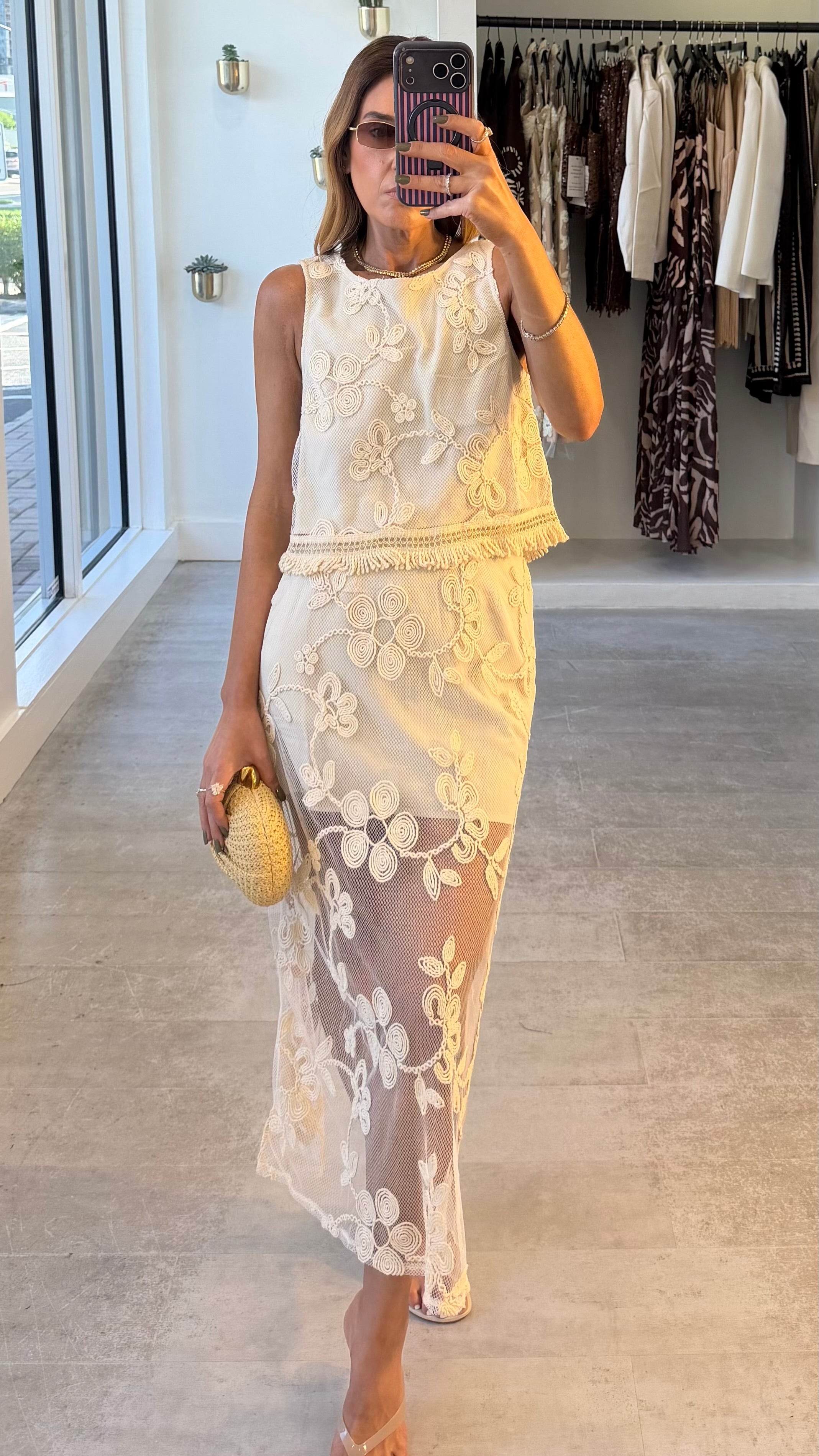 TASSEL CHIC SKIRT SET