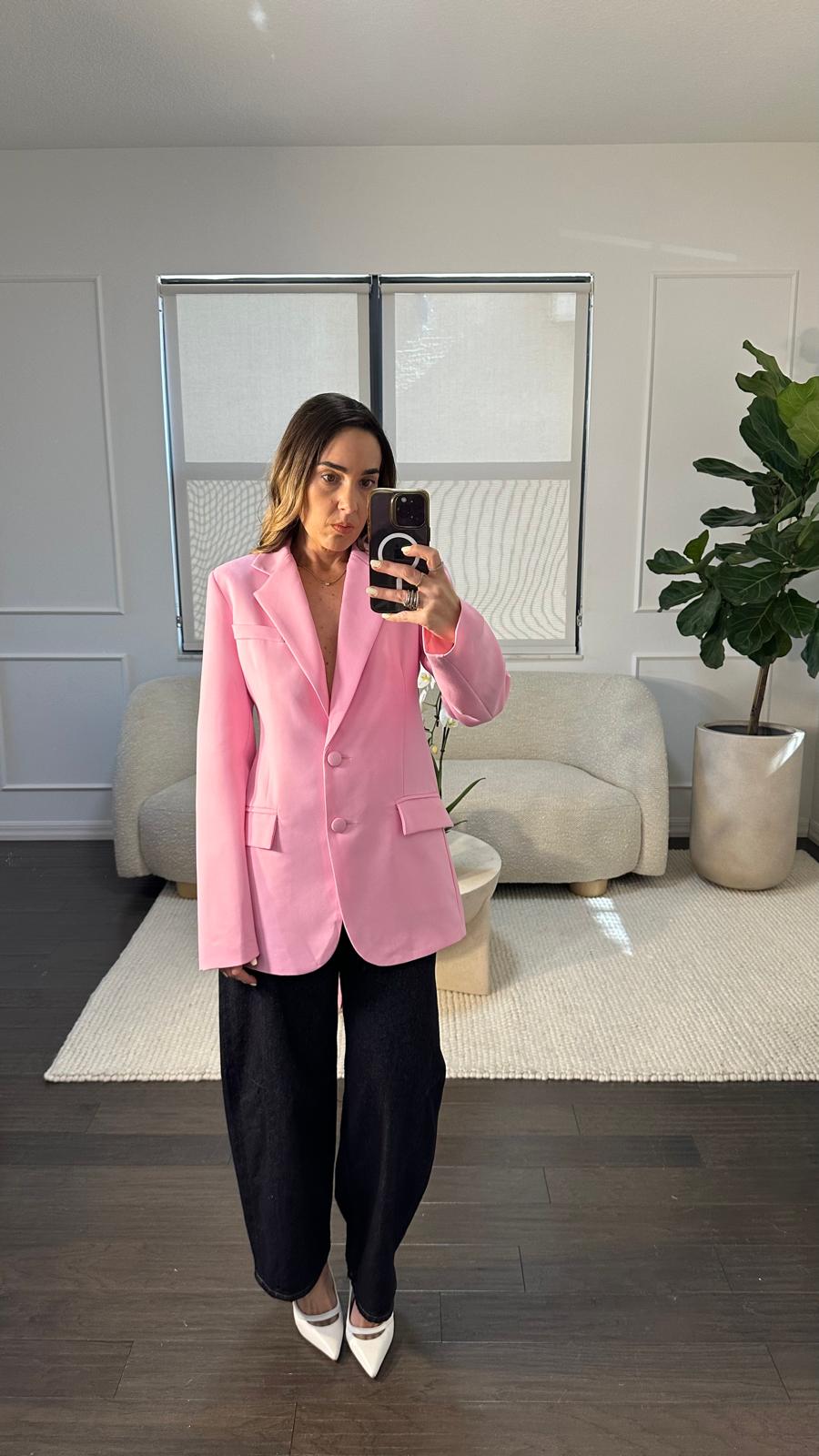 PINK BOW BLAZER