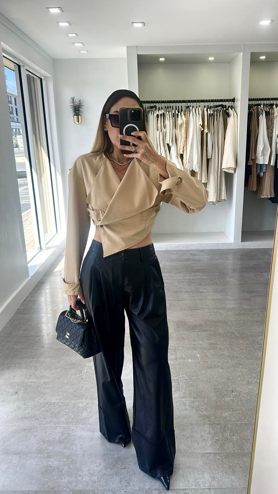 ASSYMETRICAL TRENCH TOP