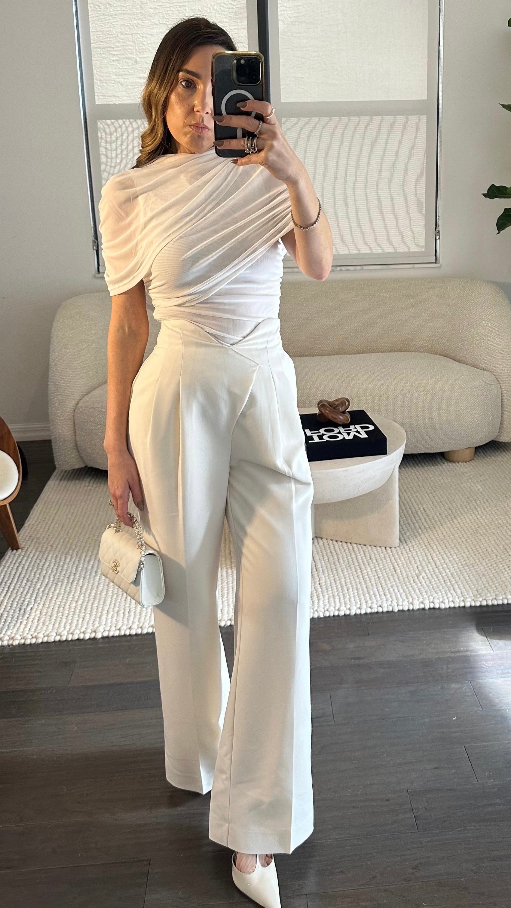 IVORY TAILORED TROUSERS