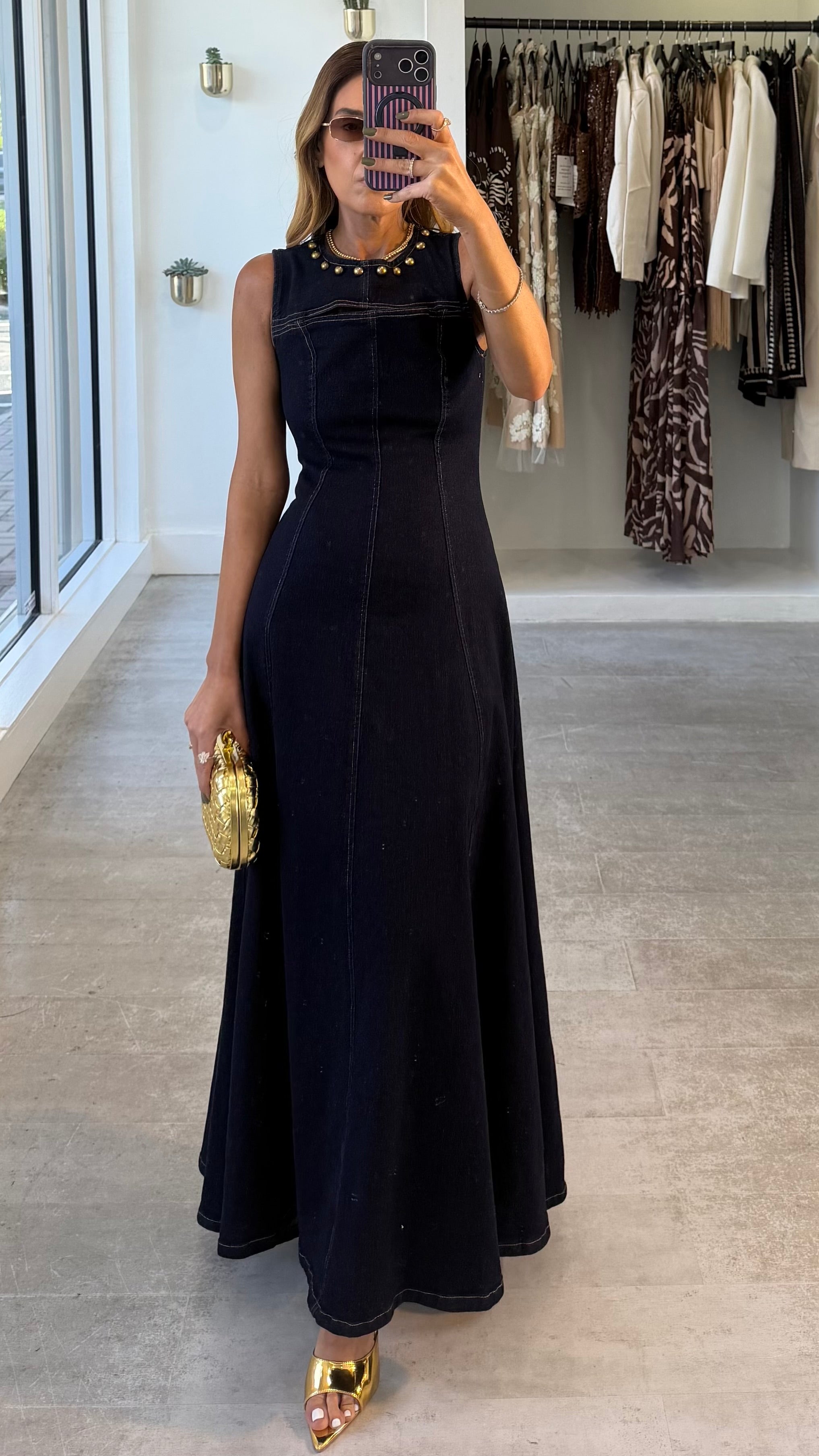 MIDNIGHT DENIM MIDI