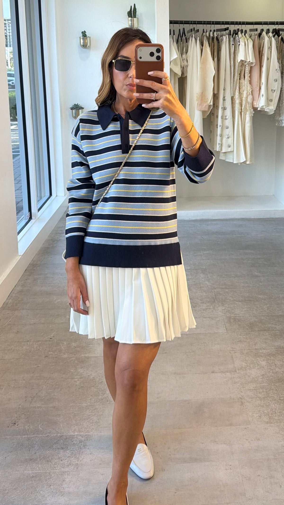 NAVY VARSITY DRESS