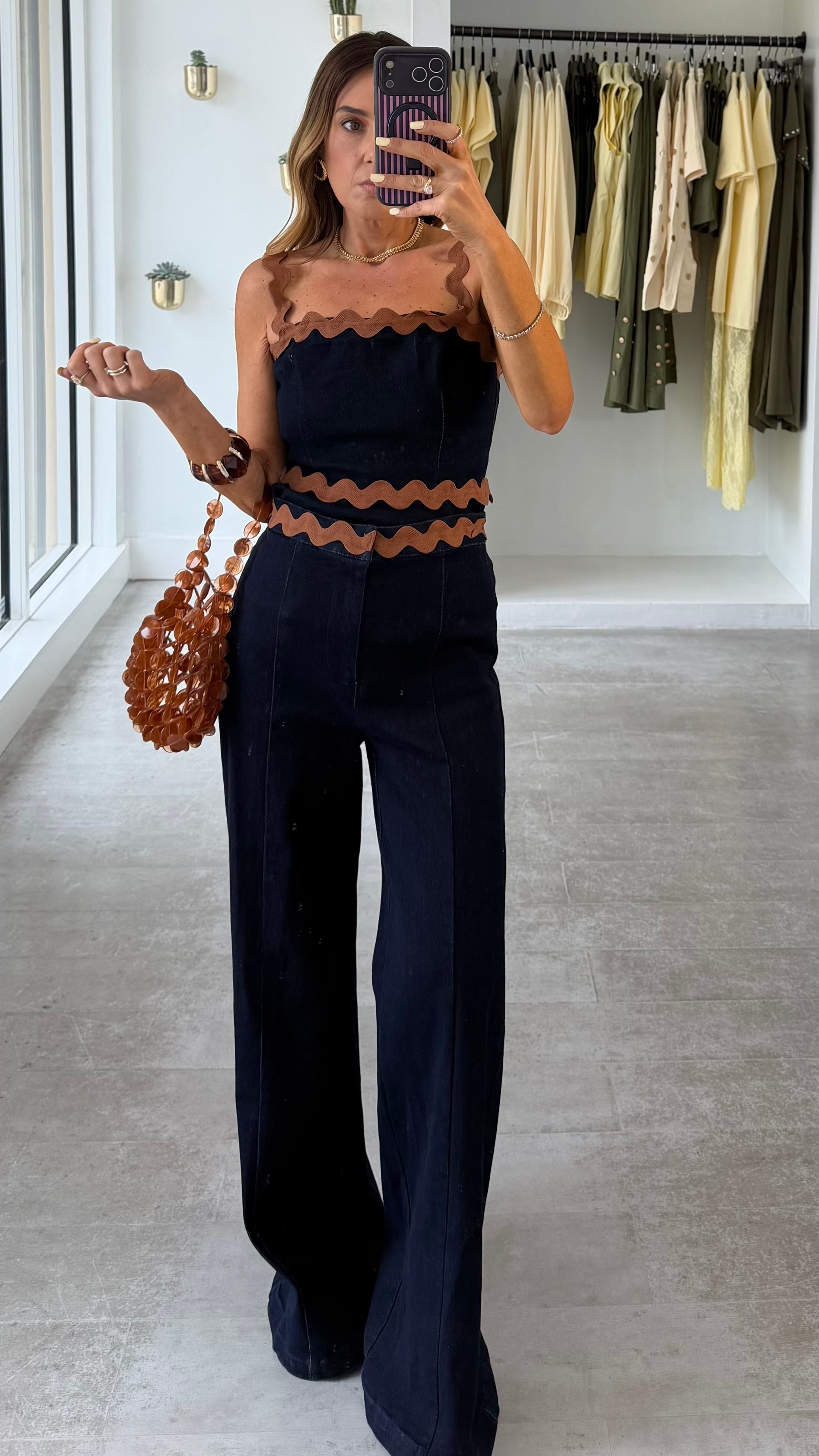 CAMEL DENIM DUO SET
