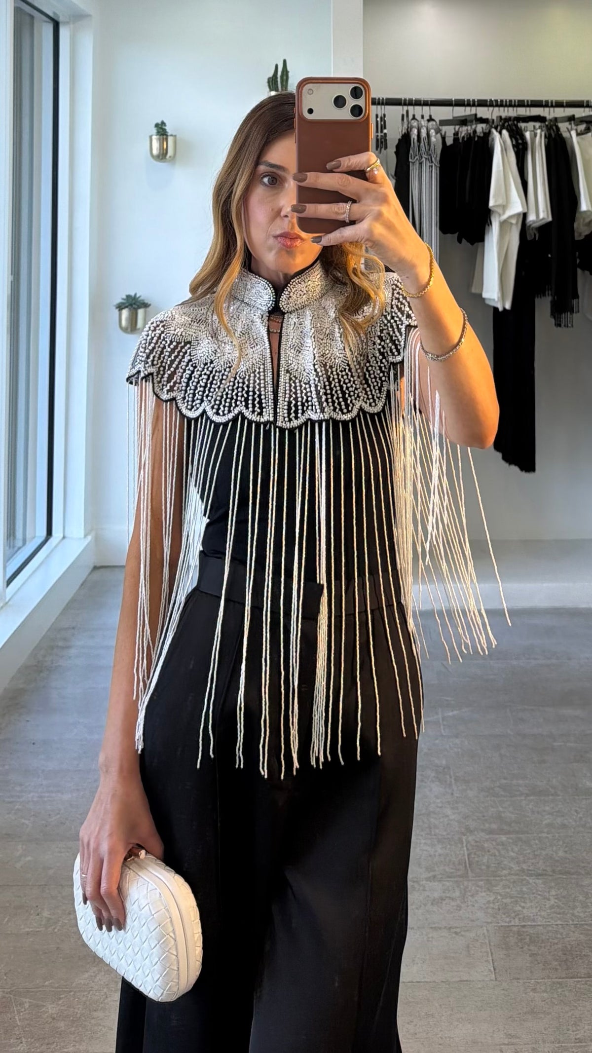 DIAMOND FRINGE CAPE