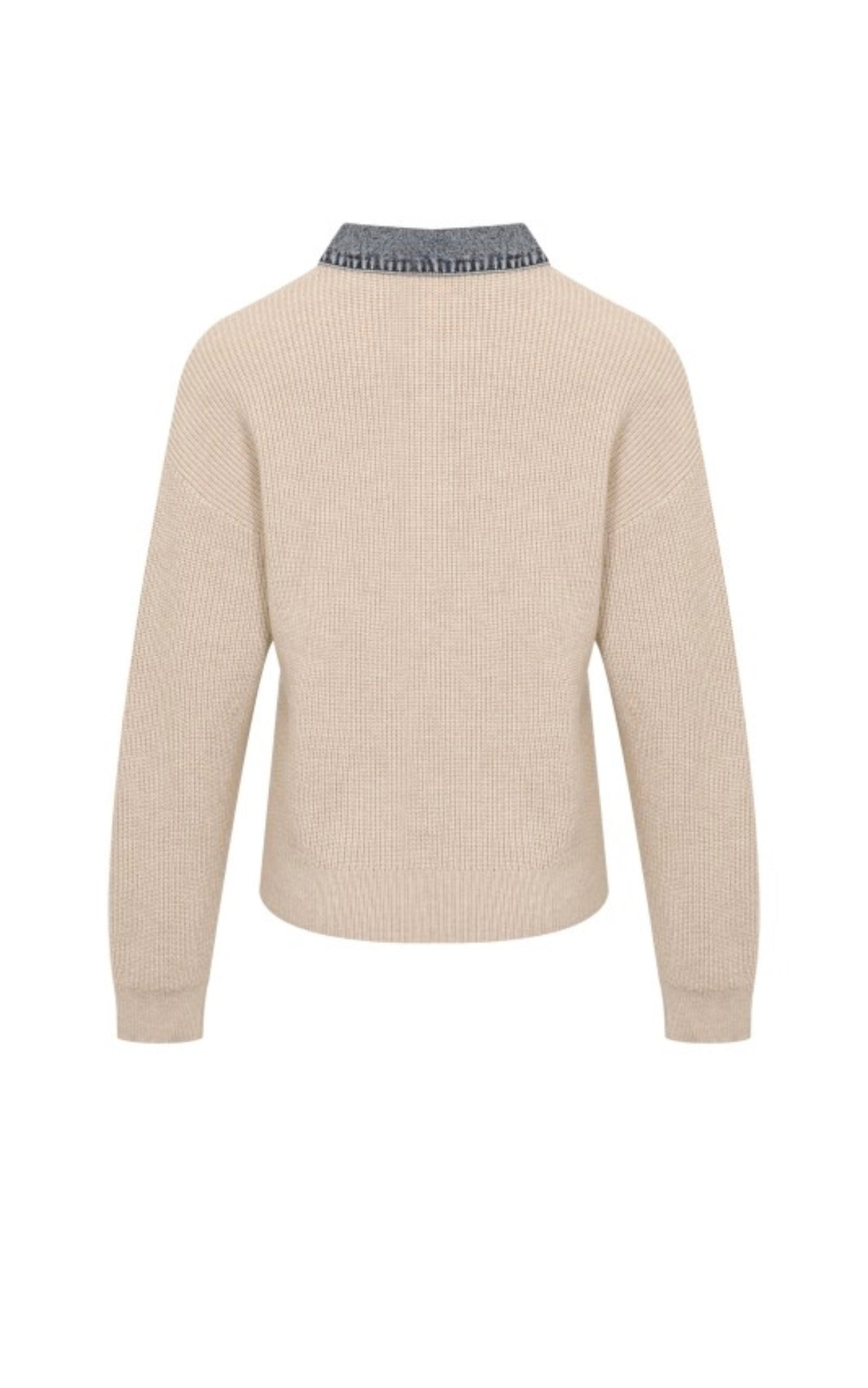 Beige denim cardigan