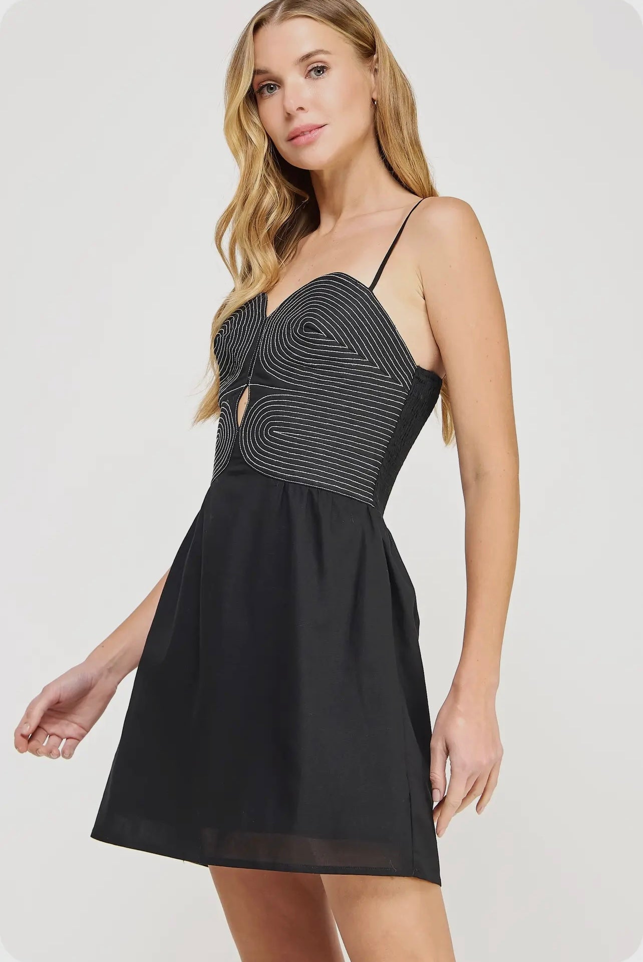 Black detail dress