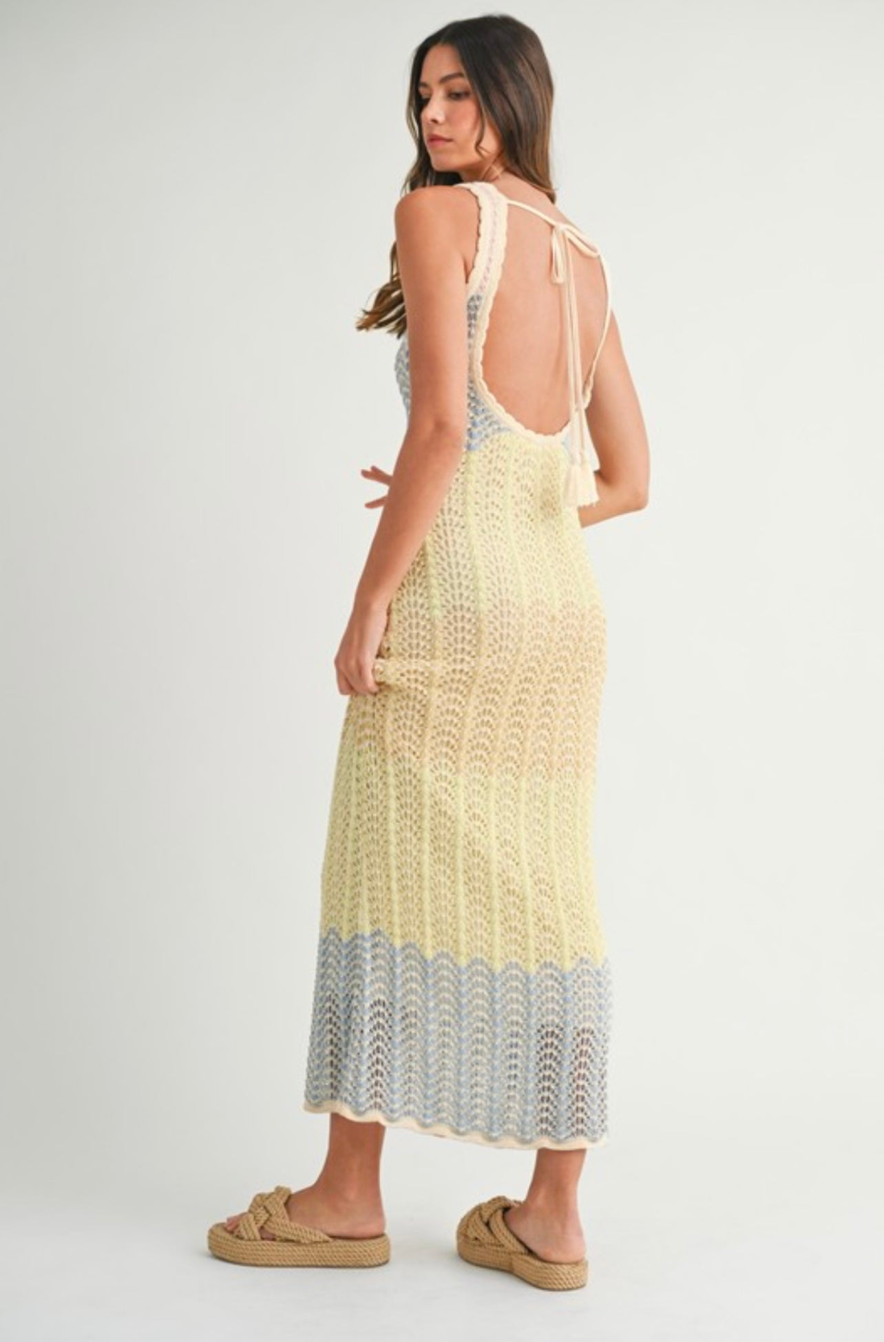 Colorful crochet dress