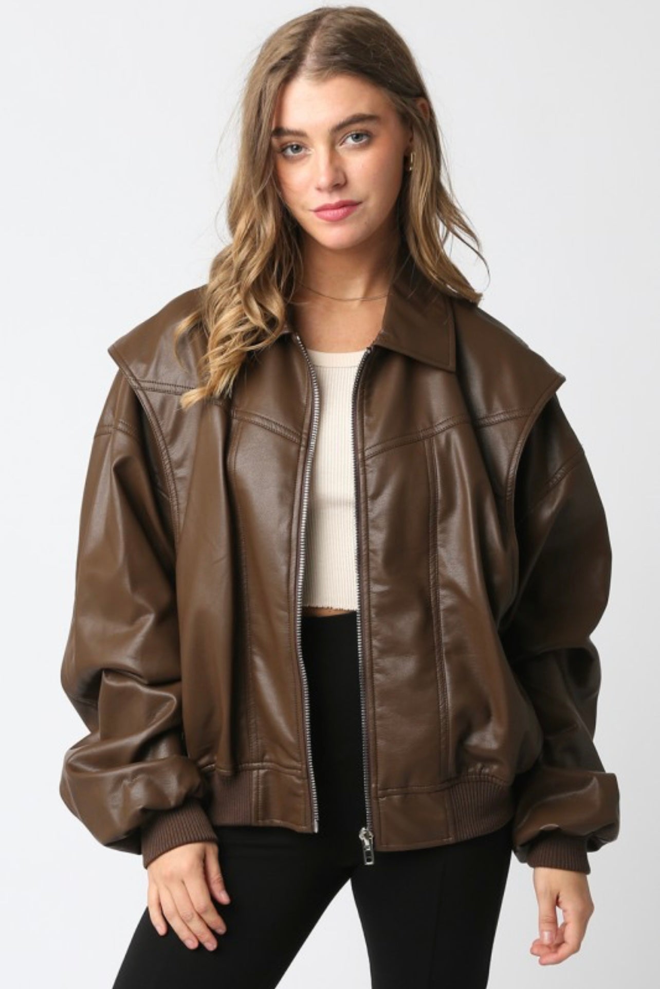 Brown detail jacket