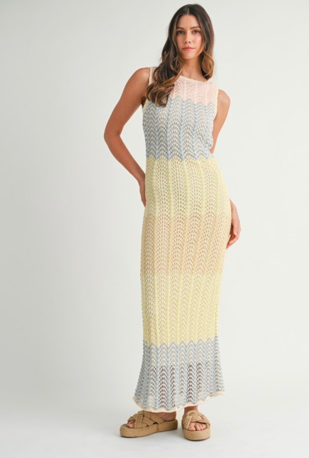 Colorful crochet dress