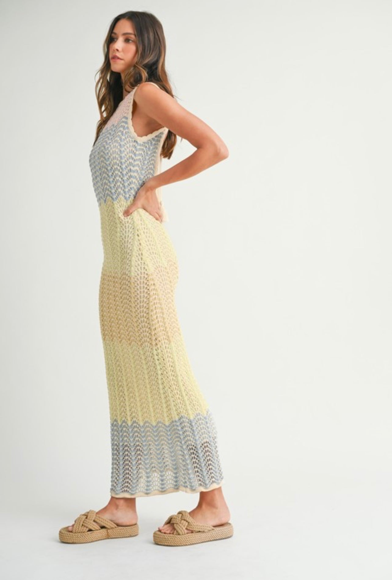 Colorful crochet dress
