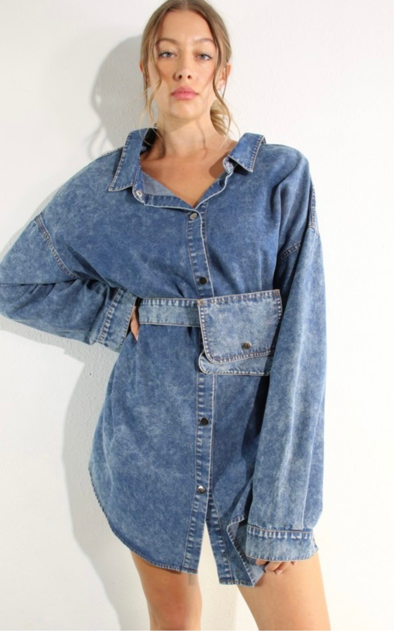 DENIM SHIRT DRESS