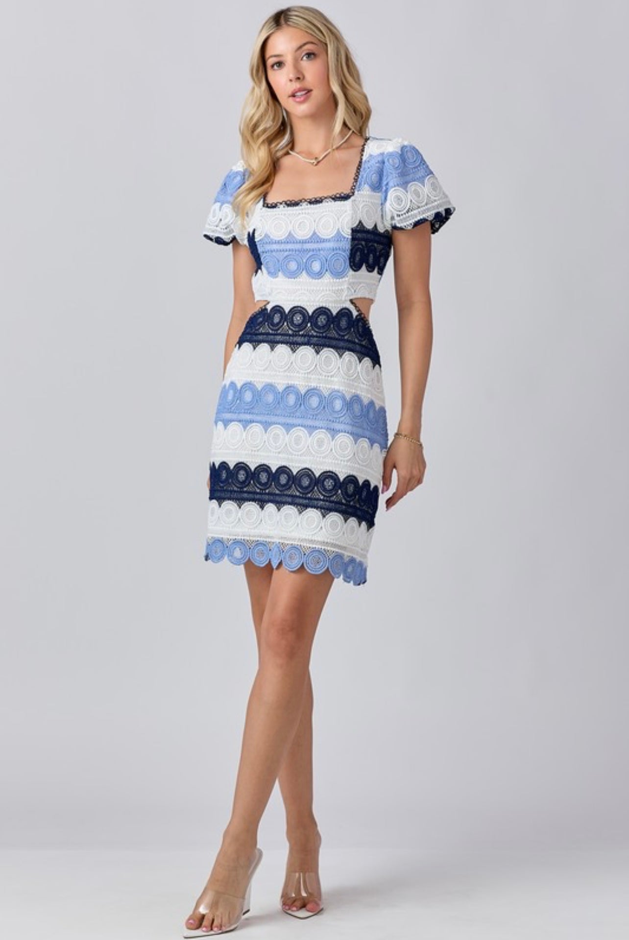 Ocean lace cut out dress