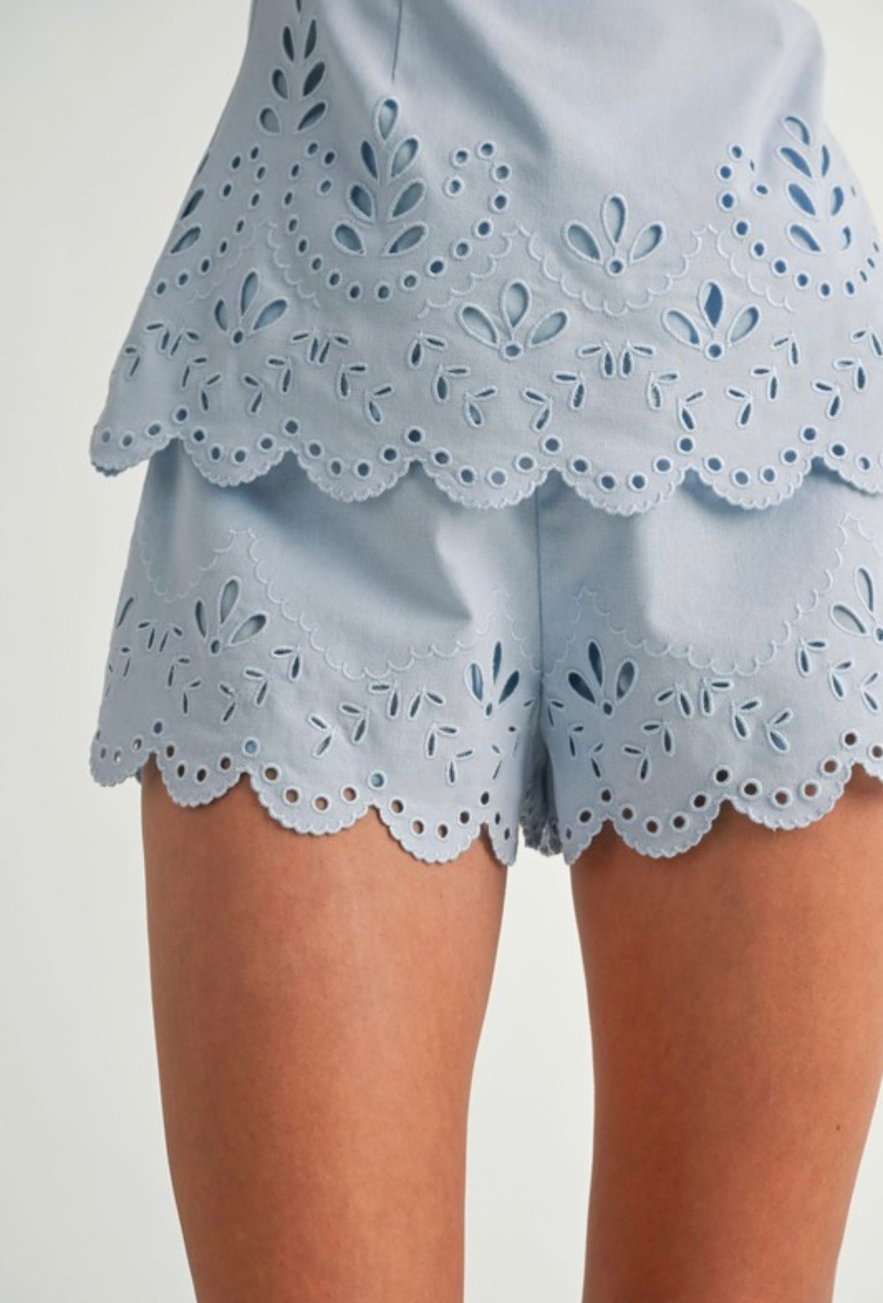 Baby blue strapless set
