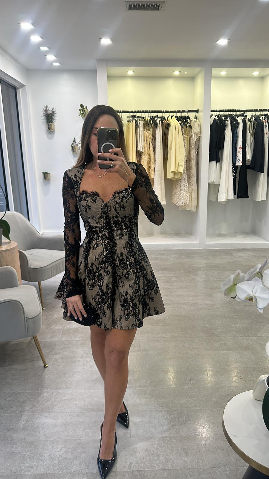 Lace mini dress