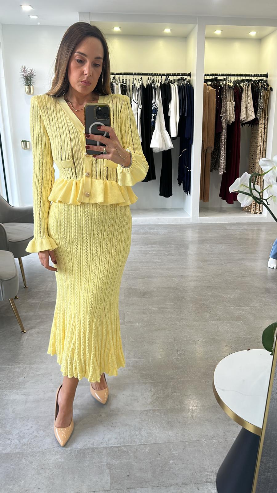 Yellow  midi dress