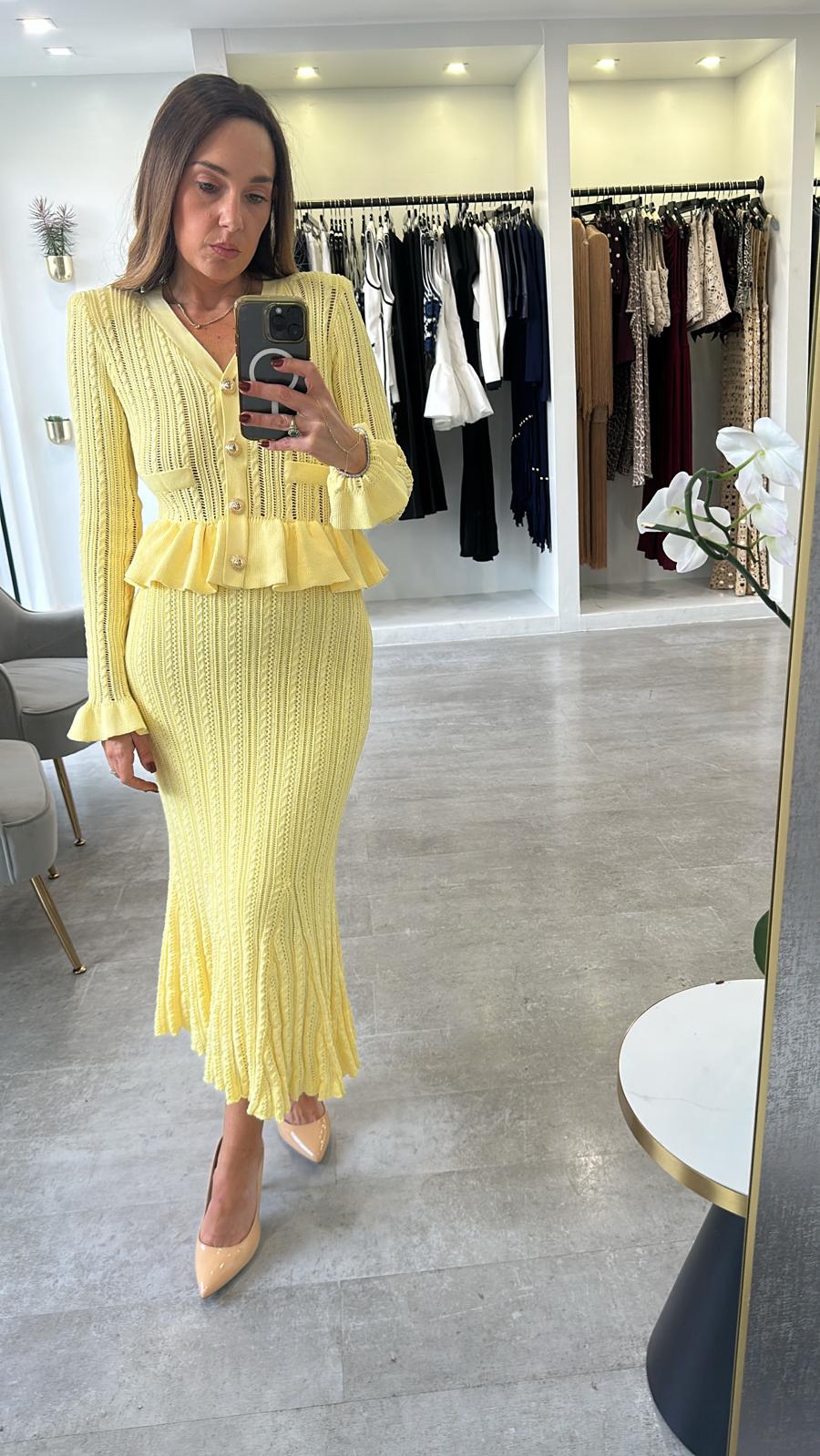 Yellow  midi dress