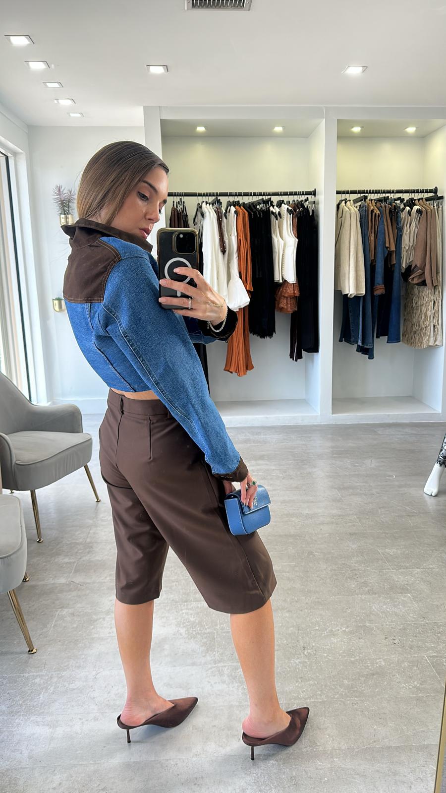 Corset contrast top