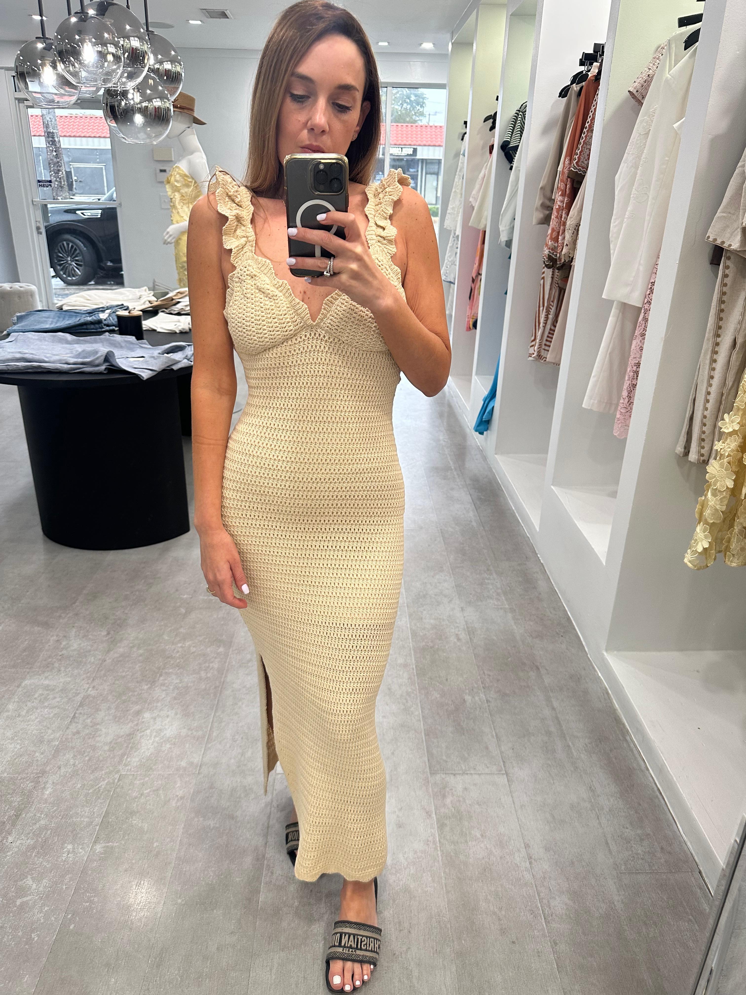 V CROCHET MAXI