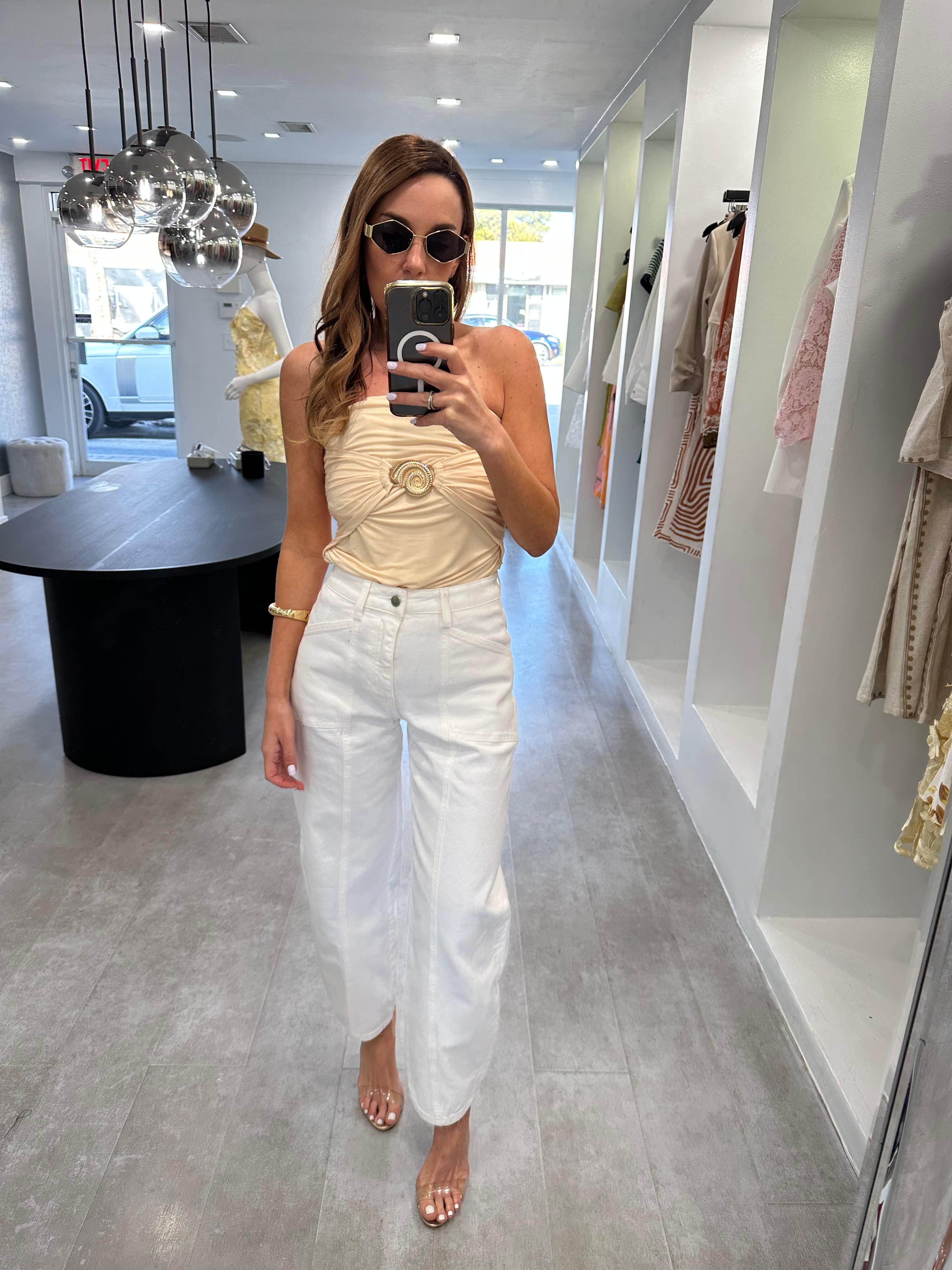 Caracol strapless top