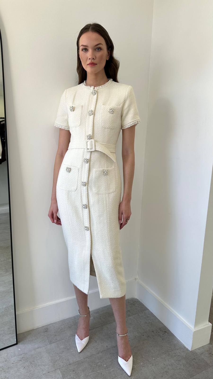 The Colette Tweed Midi Dress