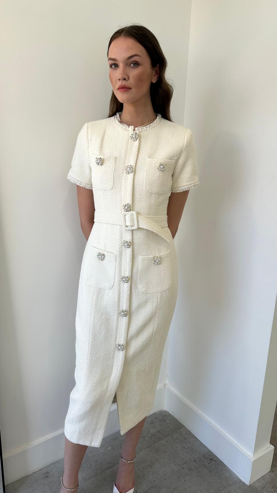 The Colette Tweed Midi Dress