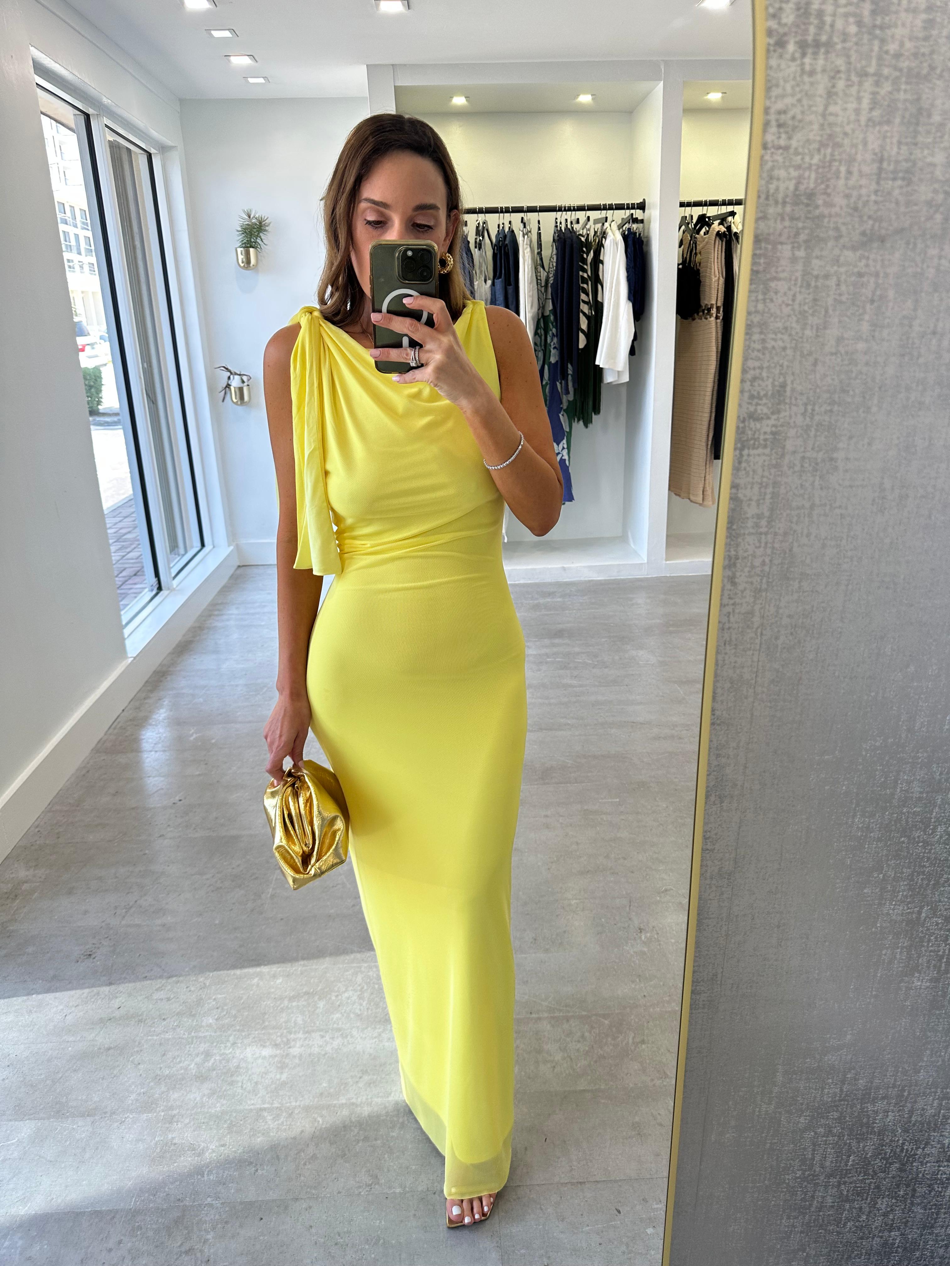 Midi yellow dress