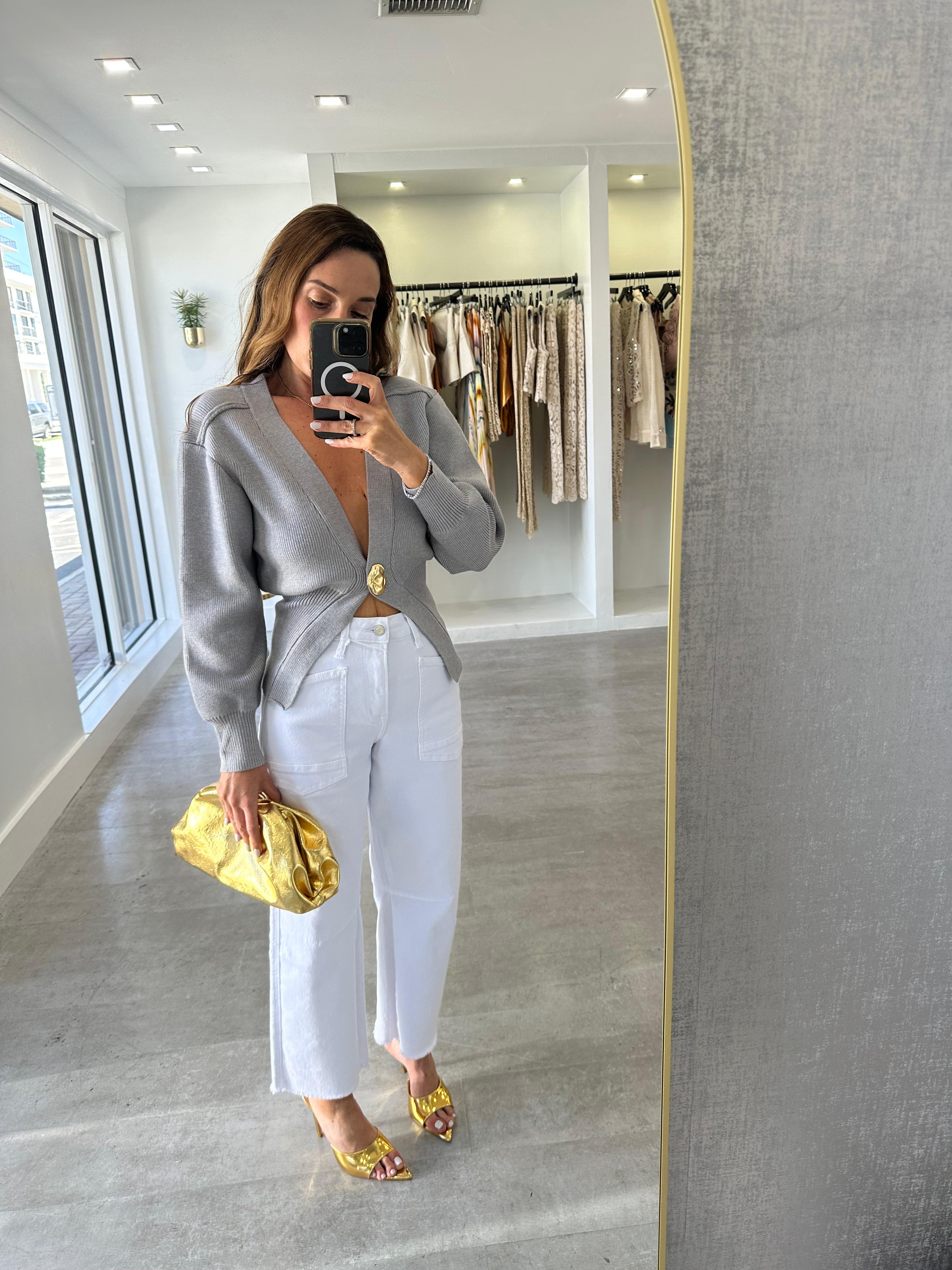 THE GREY DETAILED CARDI